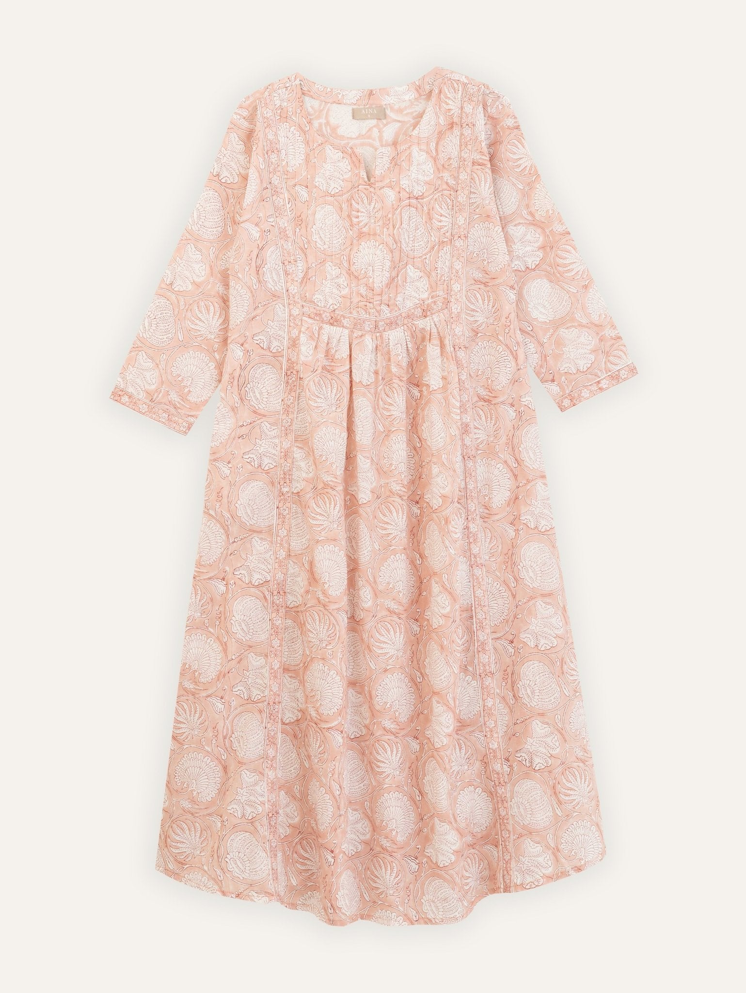 Doyel Cotton Block Printed A - Line Kurta - AINA