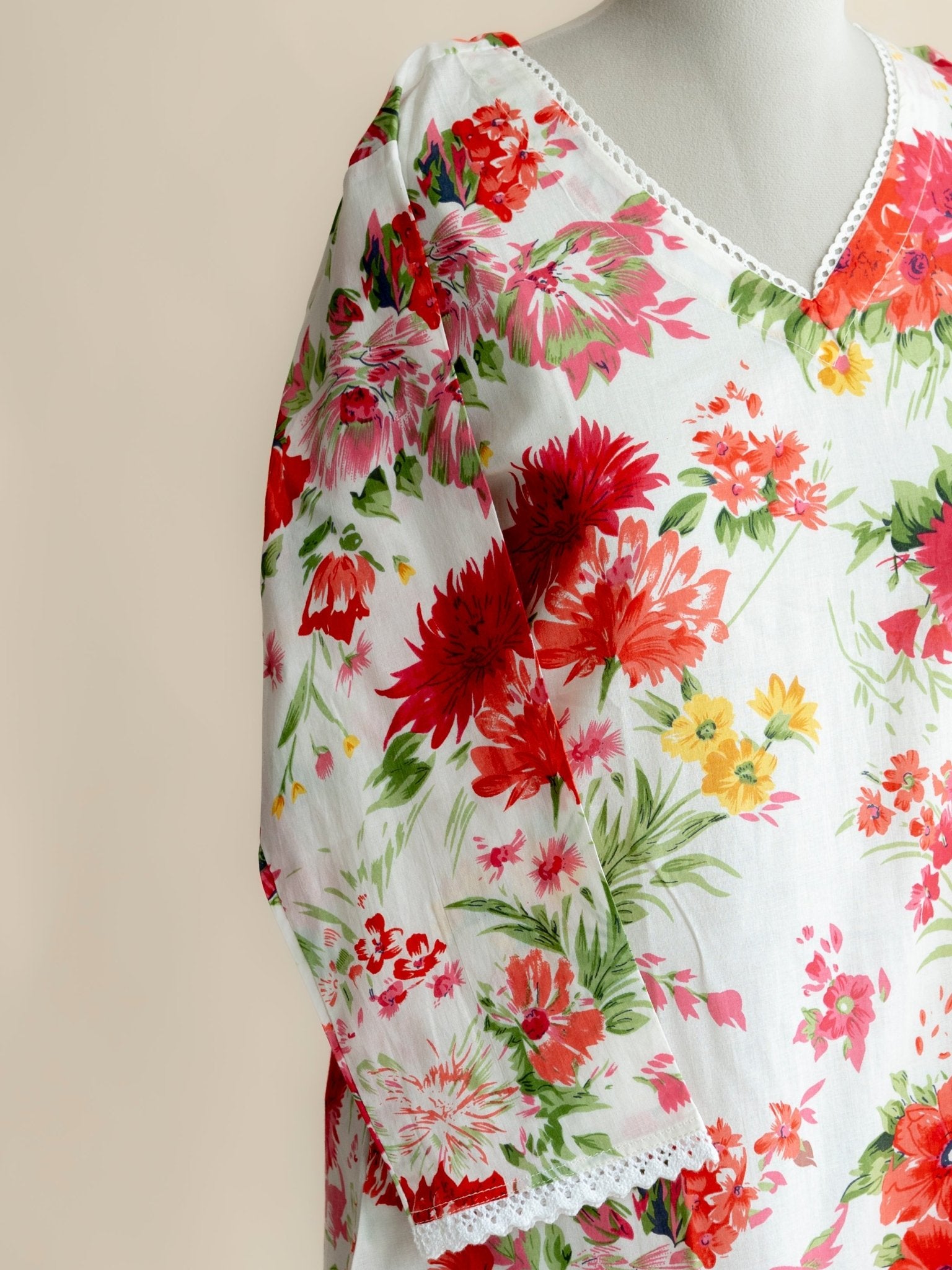 Eliza Cotton Printed Straight Kurta - AINA