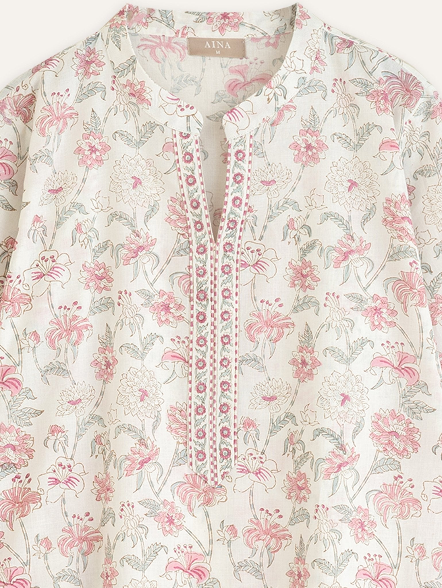 Eshal Cotton Block Printed A - Line Suit Set - AINA