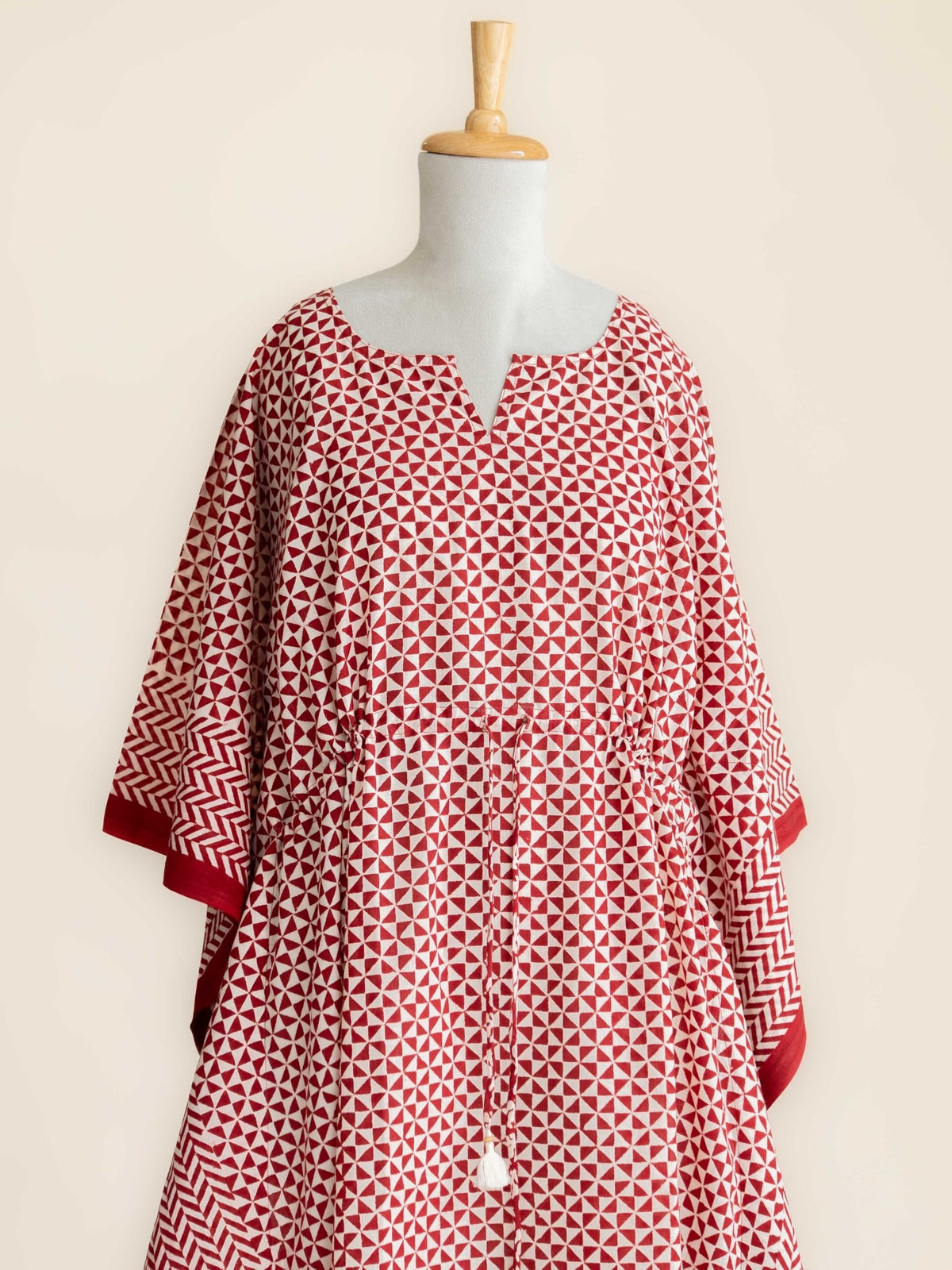 Eshna Cotton Block Printed Long Kaftan - AINA
