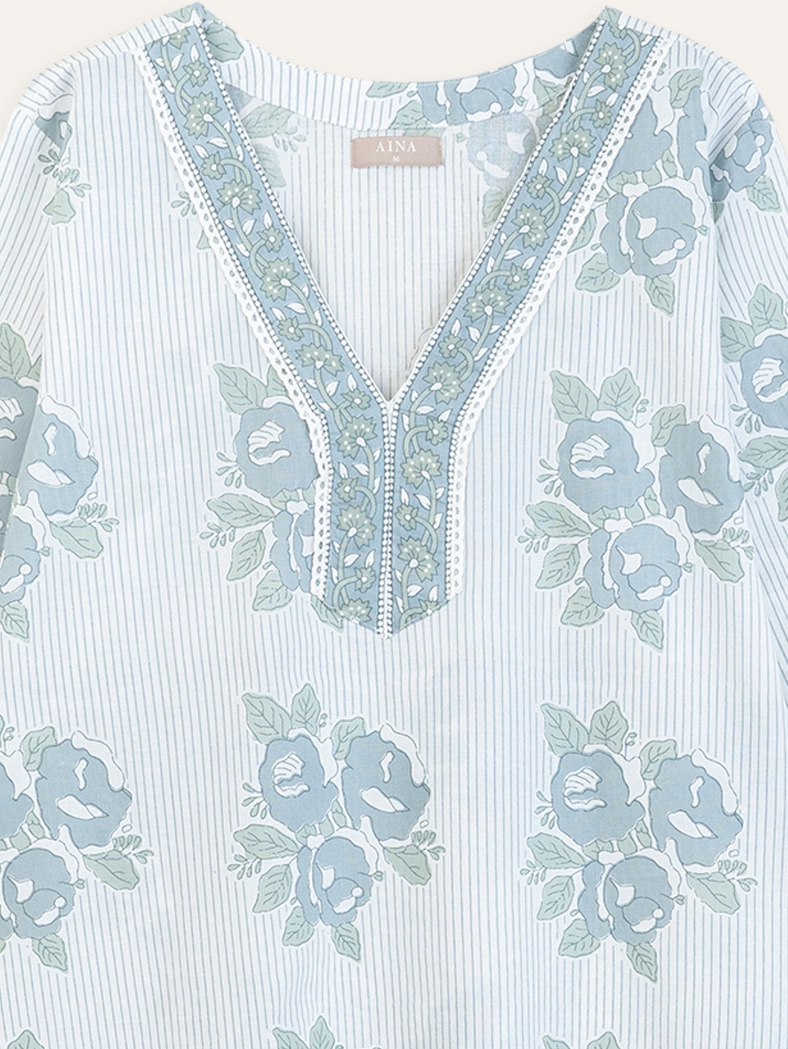 Fahma Cotton Printed Straight Kurta - AINA