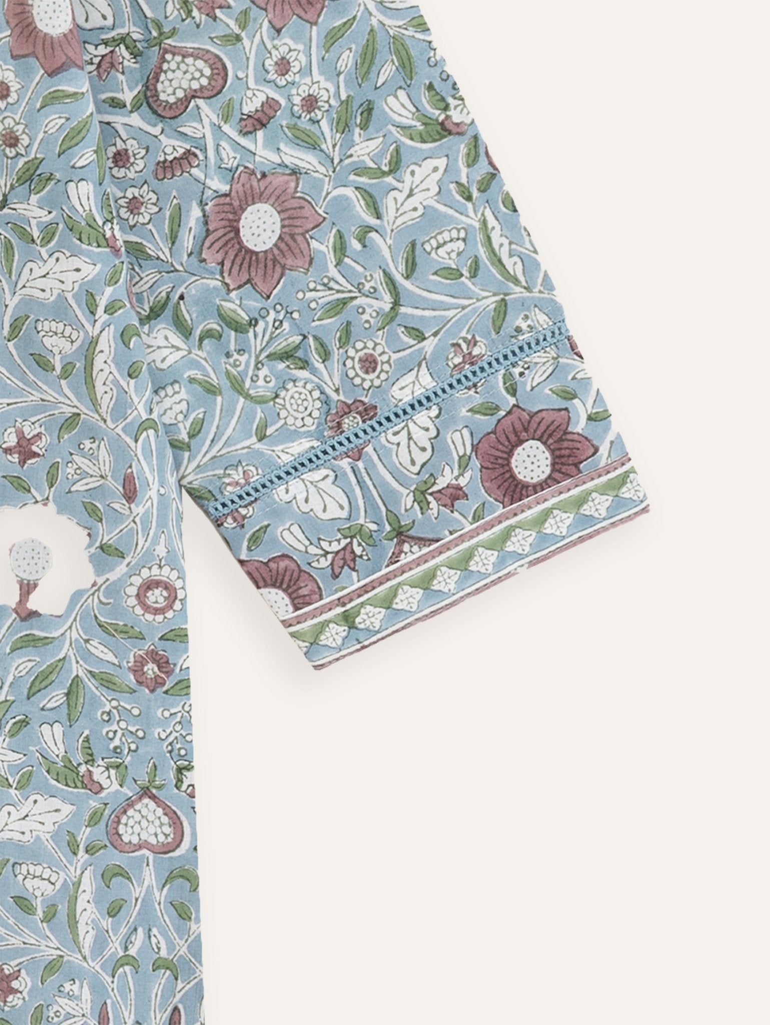 Fanah Cotton Block Printed Straight Kurta - AINA