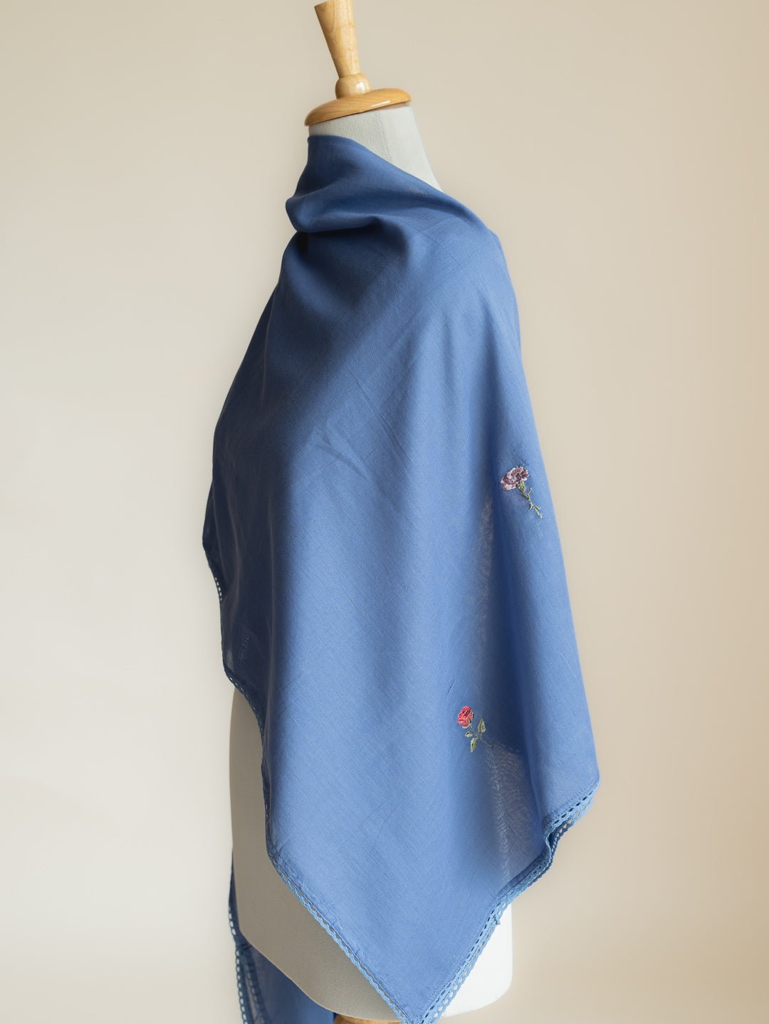 Farah Mul Cotton Embroidered Dupatta - AINA