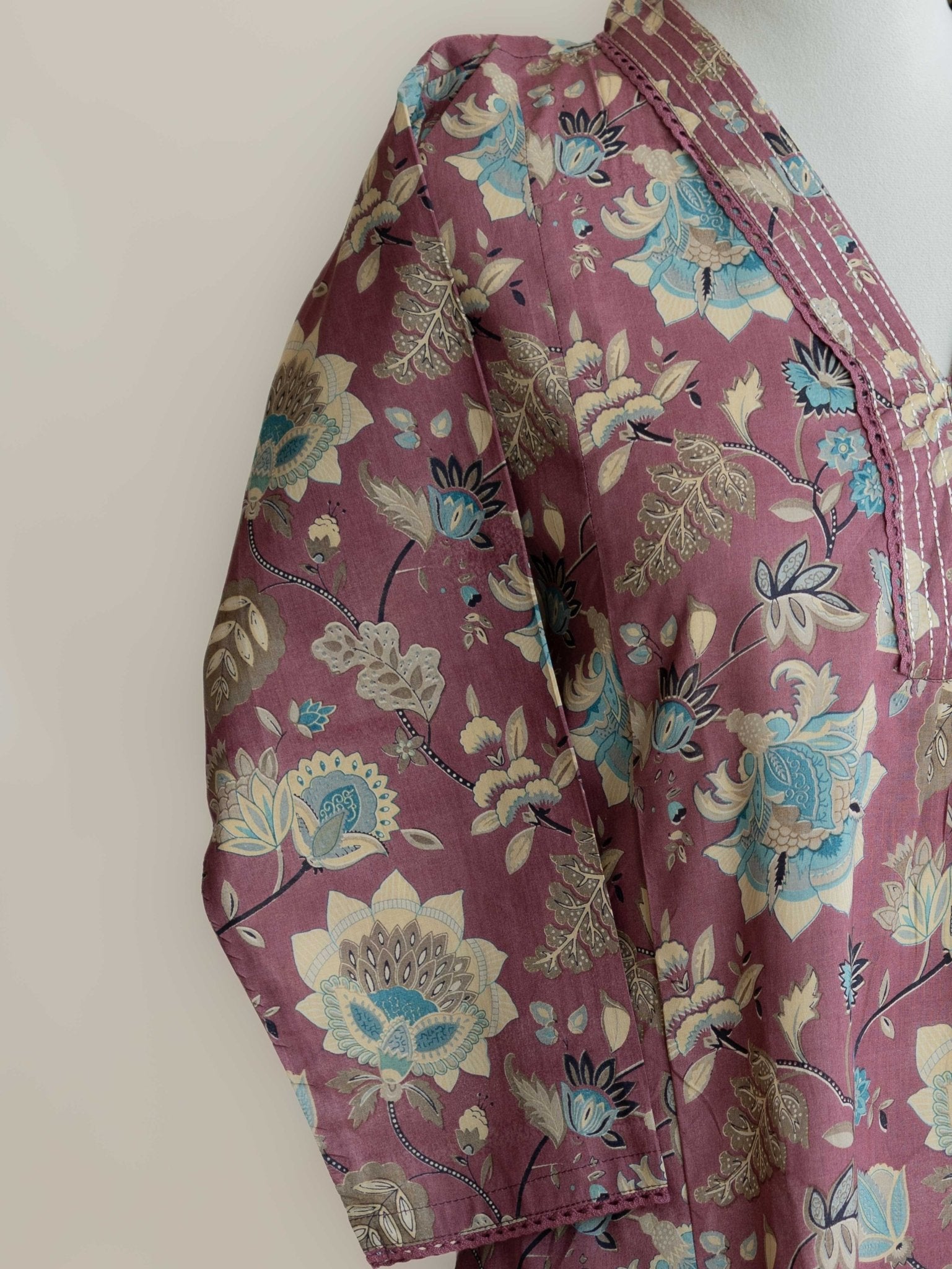 Feba Cotton Block Printed A Line Kurta - AINA
