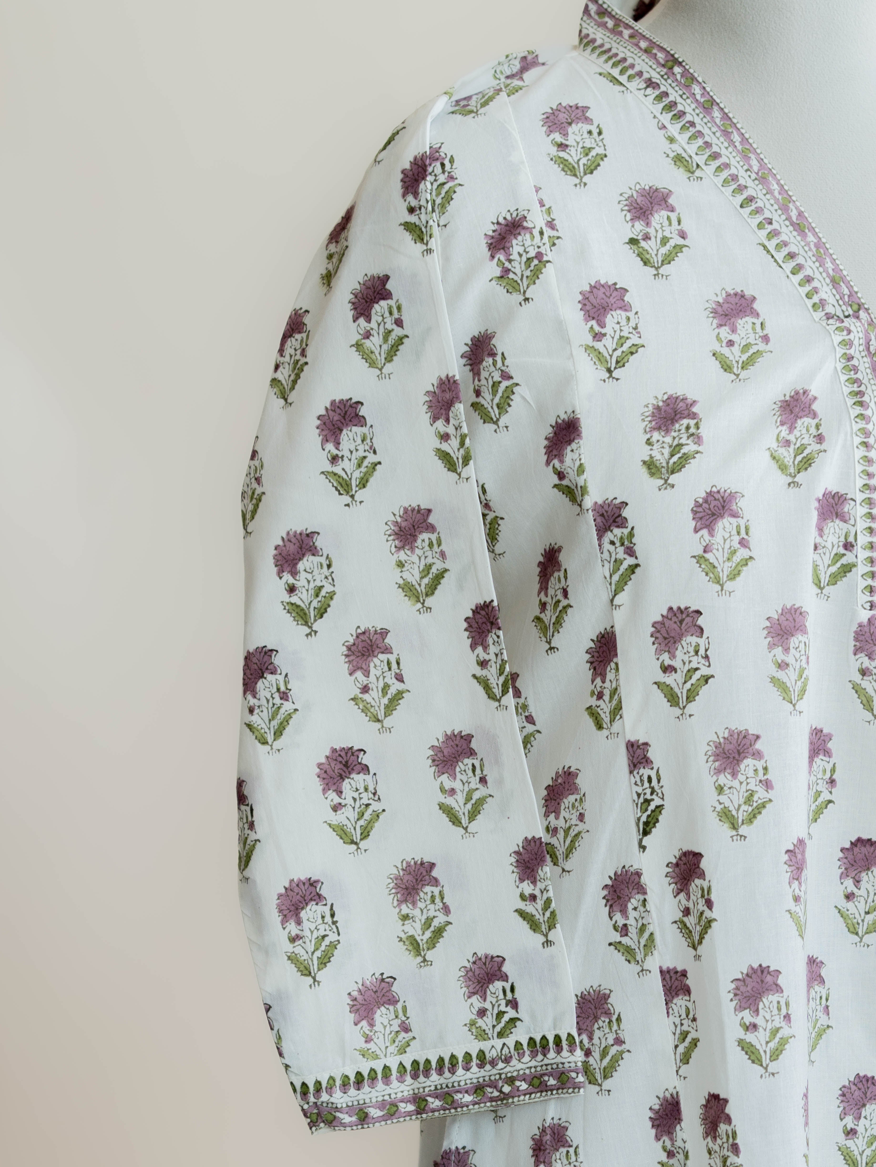 Hridhya Cotton Block Printed A-Line Kurta