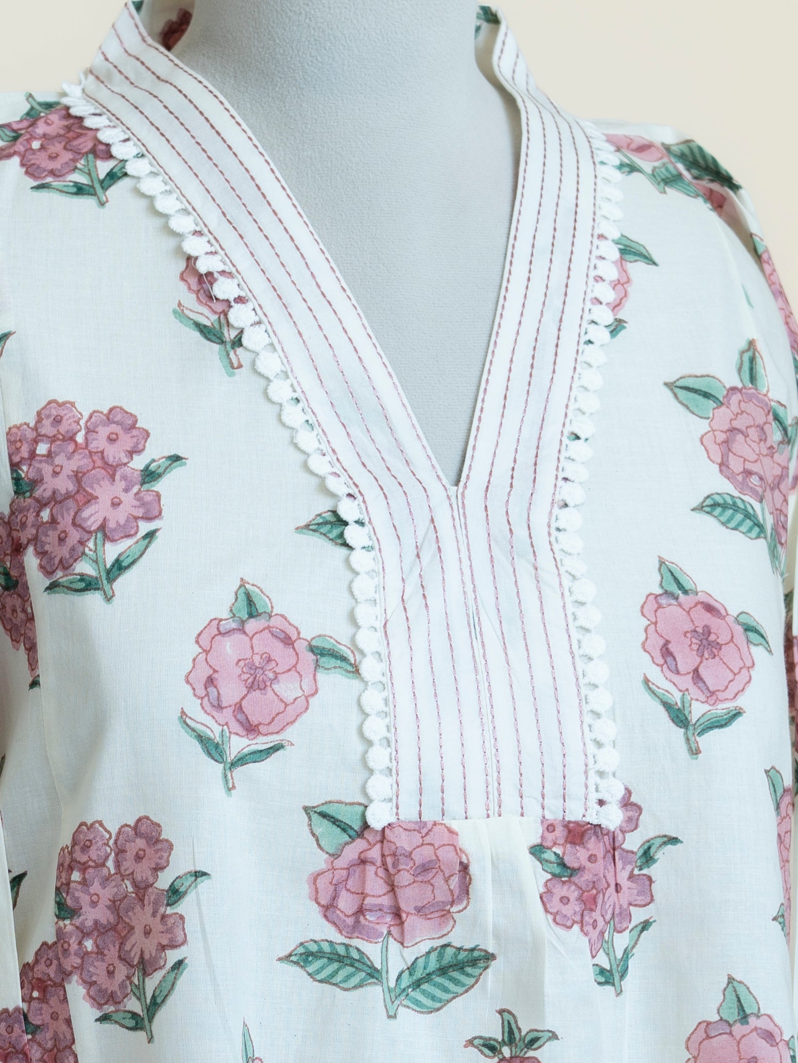 Urvika Cotton Block Printed A-Line Kurta