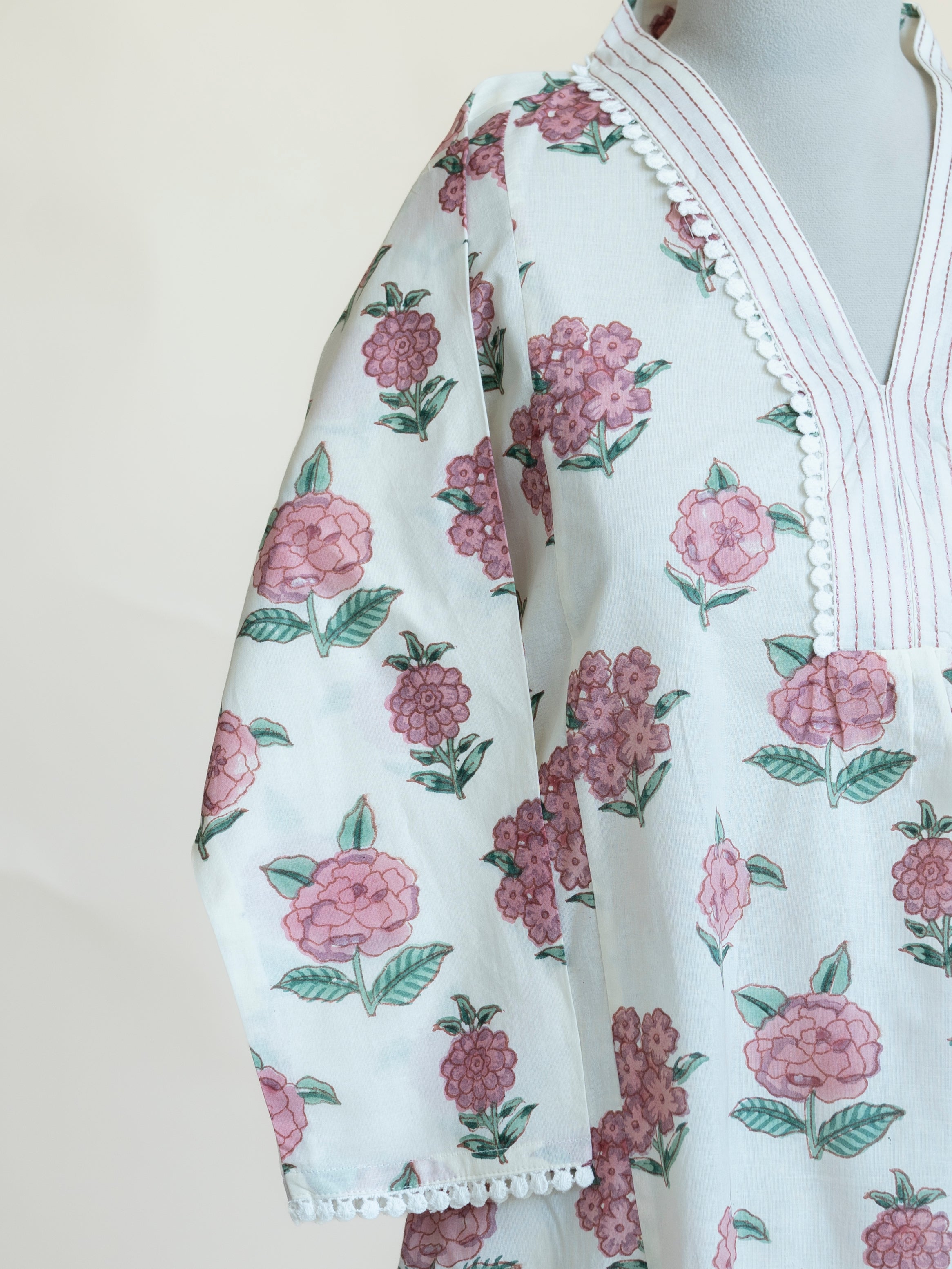 Urvika Cotton Block Printed A-Line Kurta