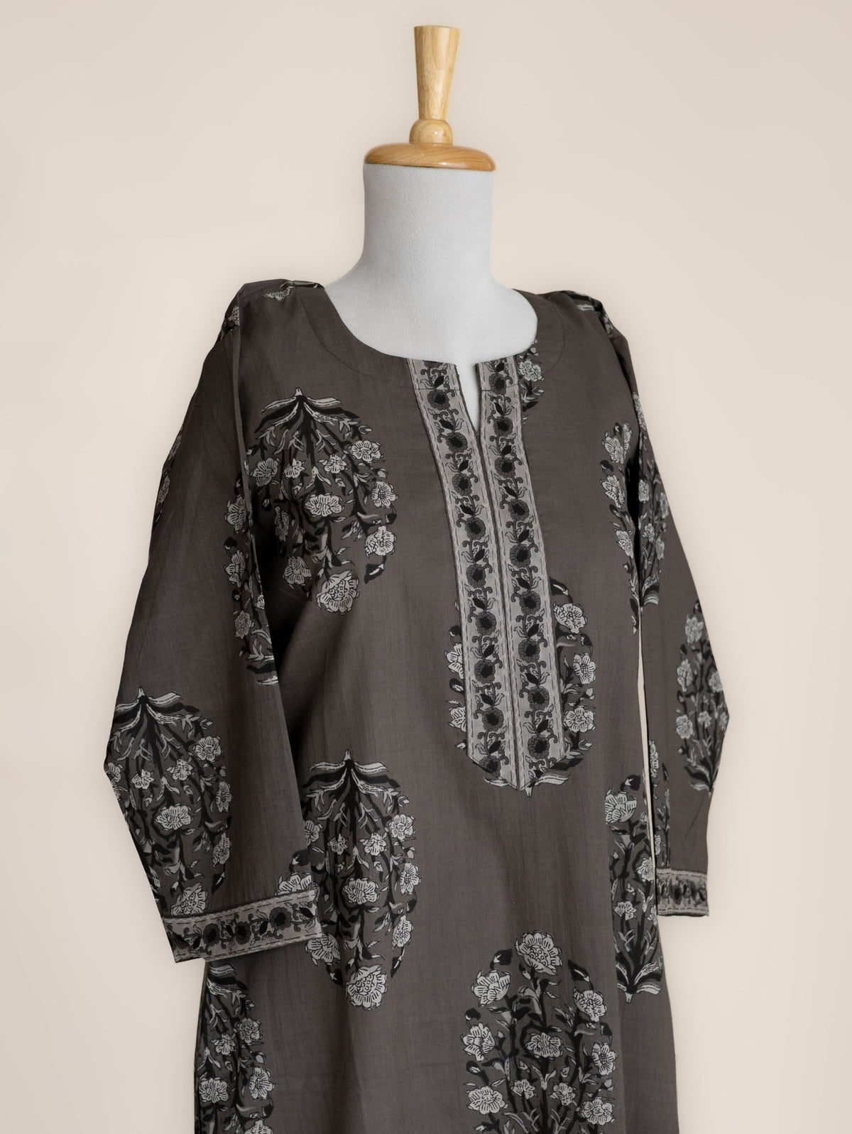 Greesha Cotton Block Printed Straight Kurta - AINA