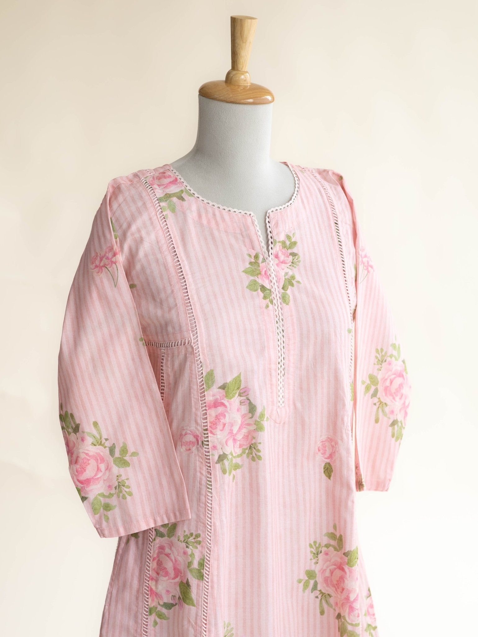 Gulnaar Cotton Printed A - Line Kurta - AINA
