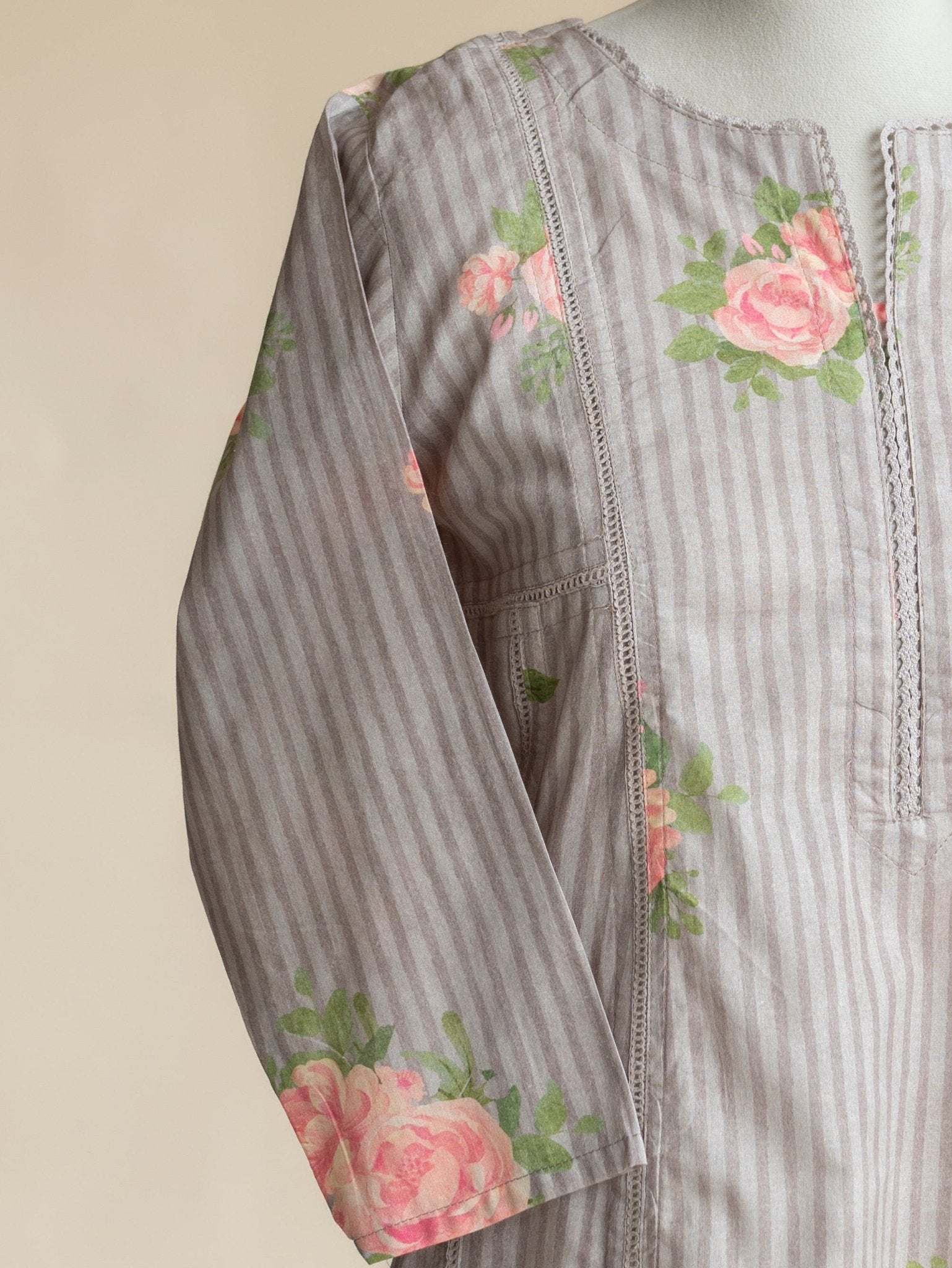 Gulnaaz Cotton Printed A-Line Kurta - AINA