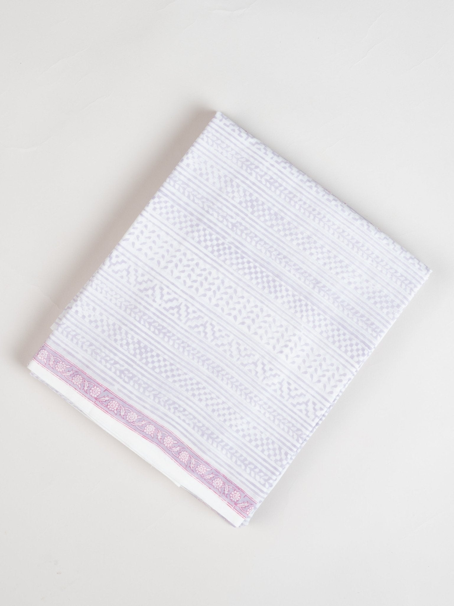 Hana Cotton Block Printed Unstitched Suit Set - 3 Piece - AINA