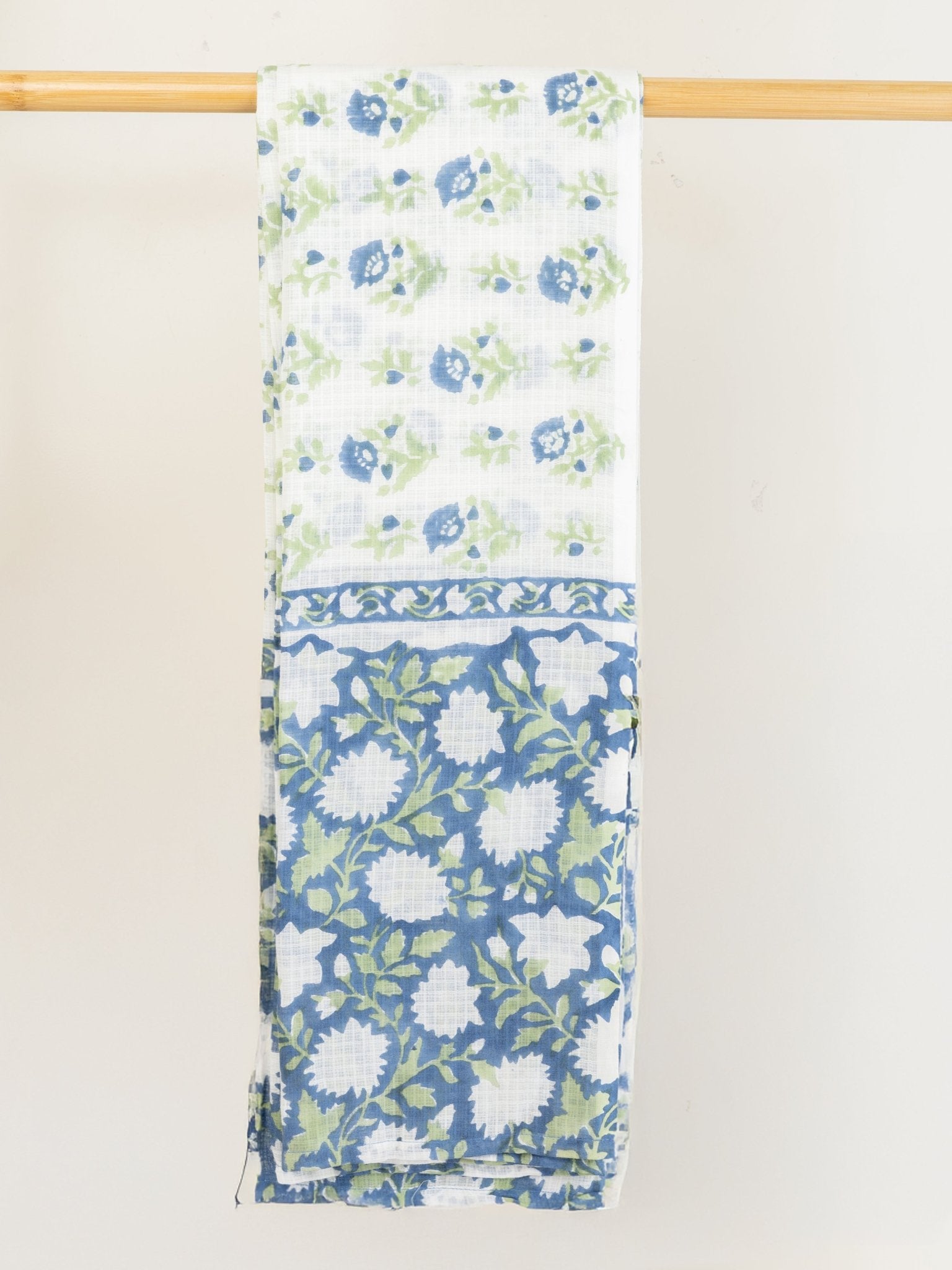 Hana Kota Doria Block Printed Dupatta - AINA