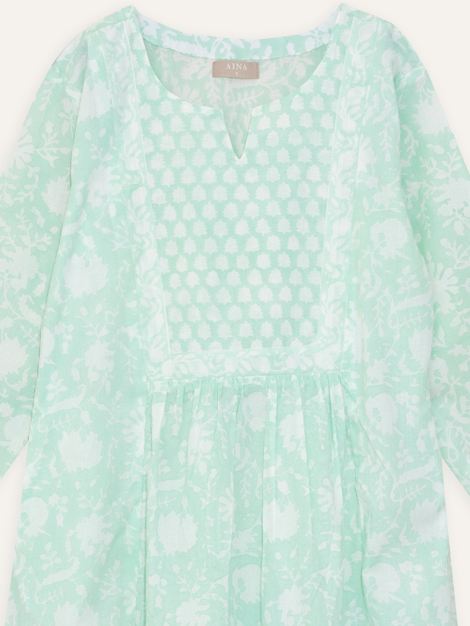 Harnoor Cotton Block Printed A - Line Kurta - AINA