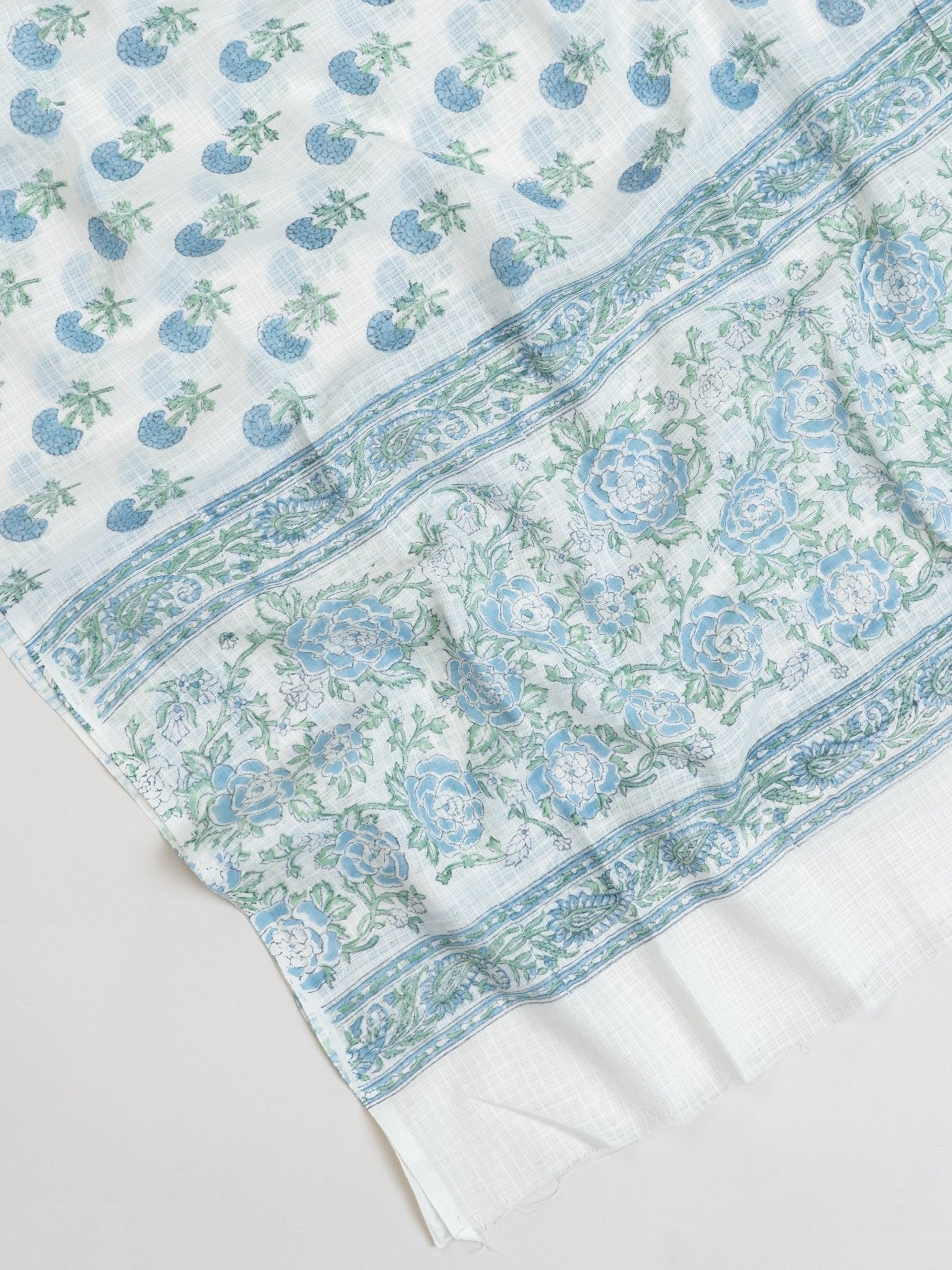Harsha Cotton Block Printed Unstitched Suit Set - 3 Piece - AINA