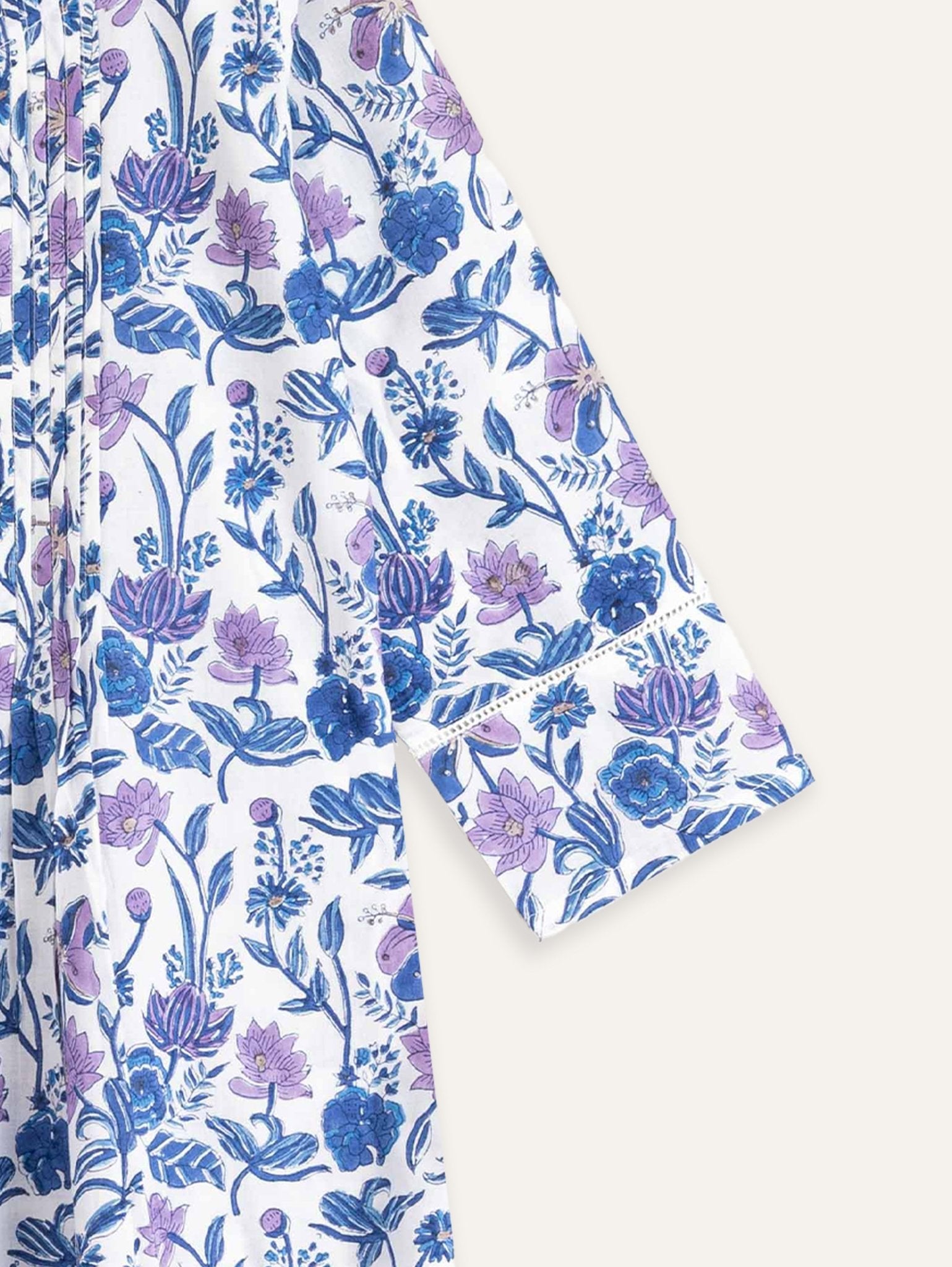 Haseena Cotton Block Printed A - Line Kurta - AINA