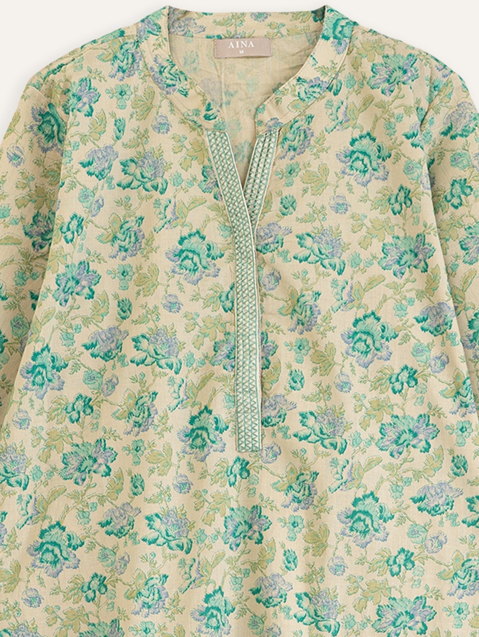 Hasvika Cotton Printed Straight Kurta - AINA
