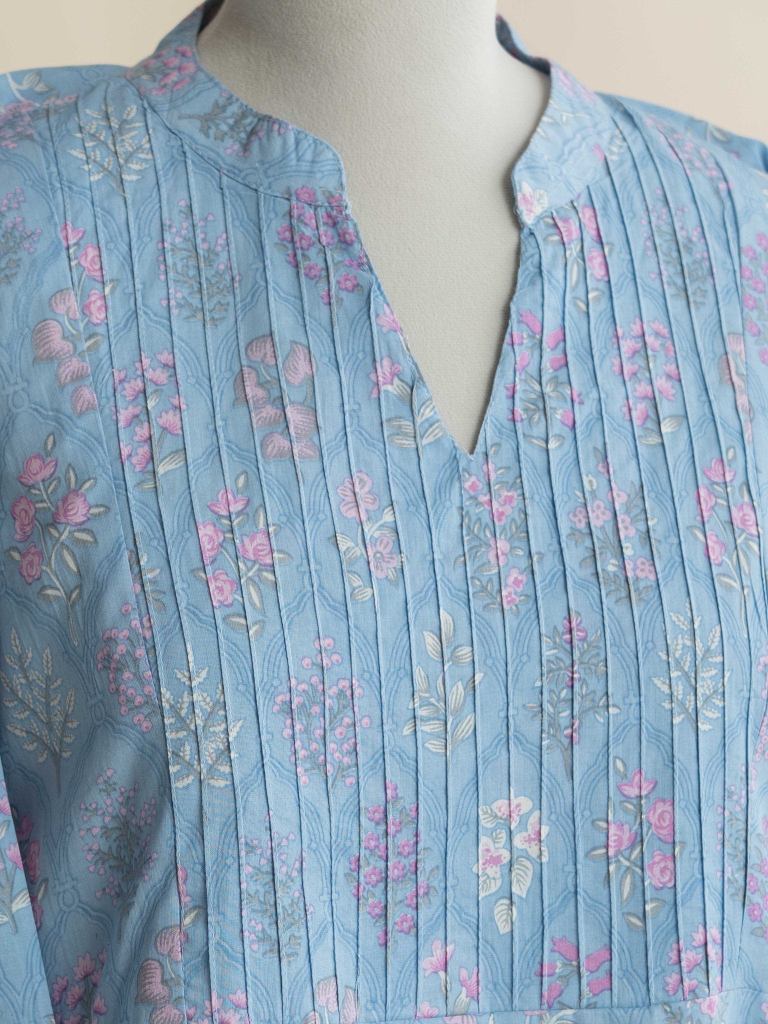 Heba Cotton Printed A - Line Kurta - AINA