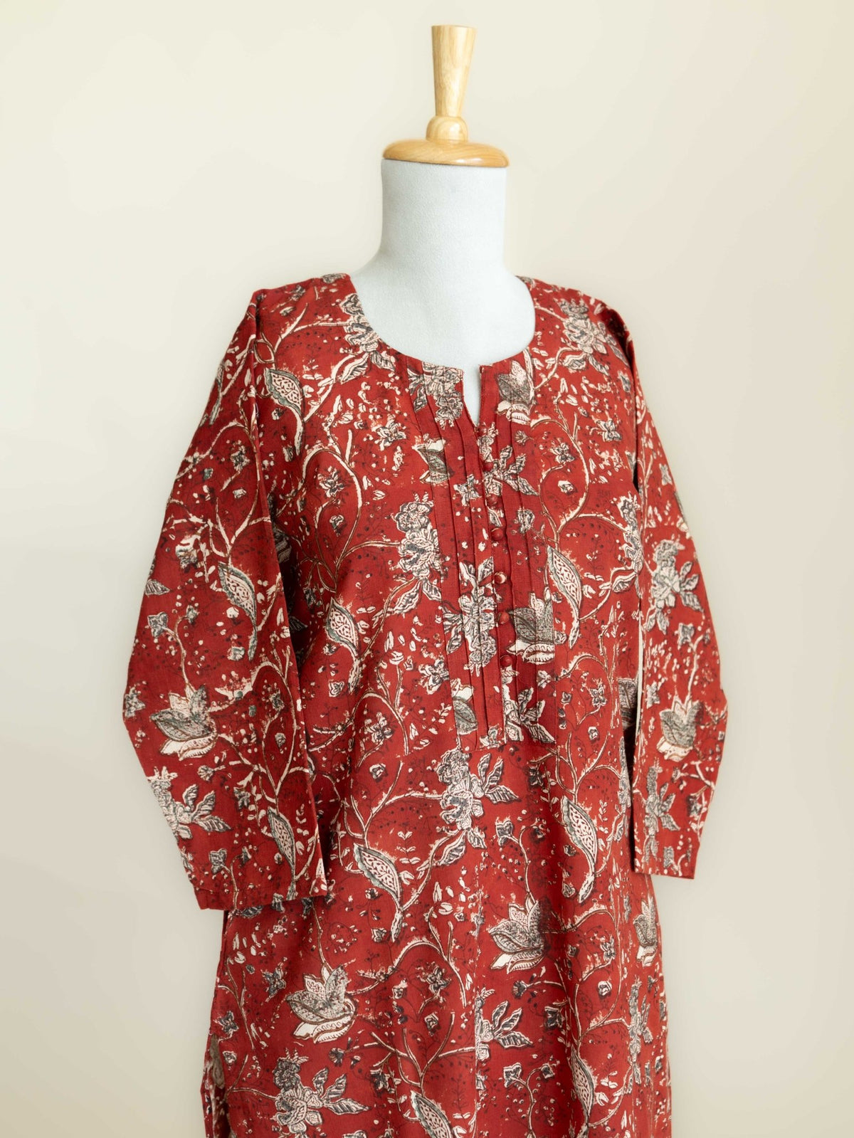 Heer Cotton slub printed straight Kurta - AINA