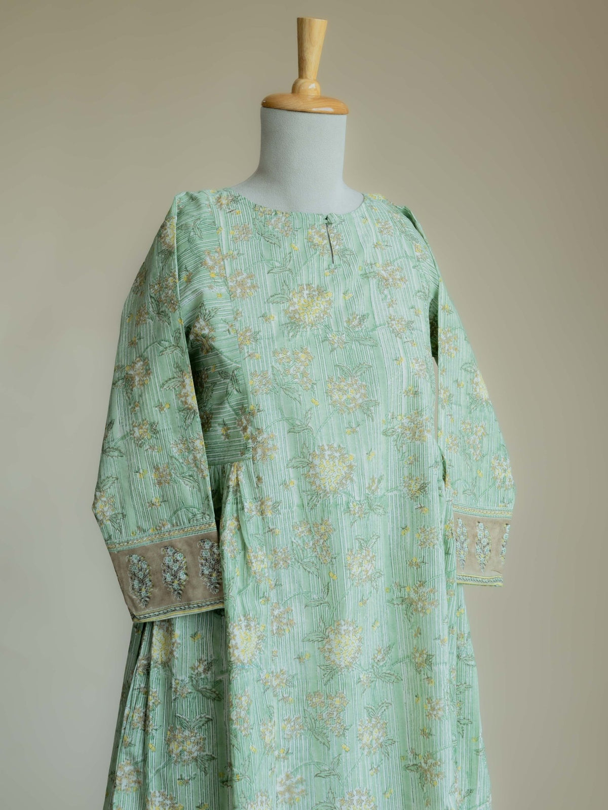 Heera Cotton Block Printed A Line Kurta - AINA