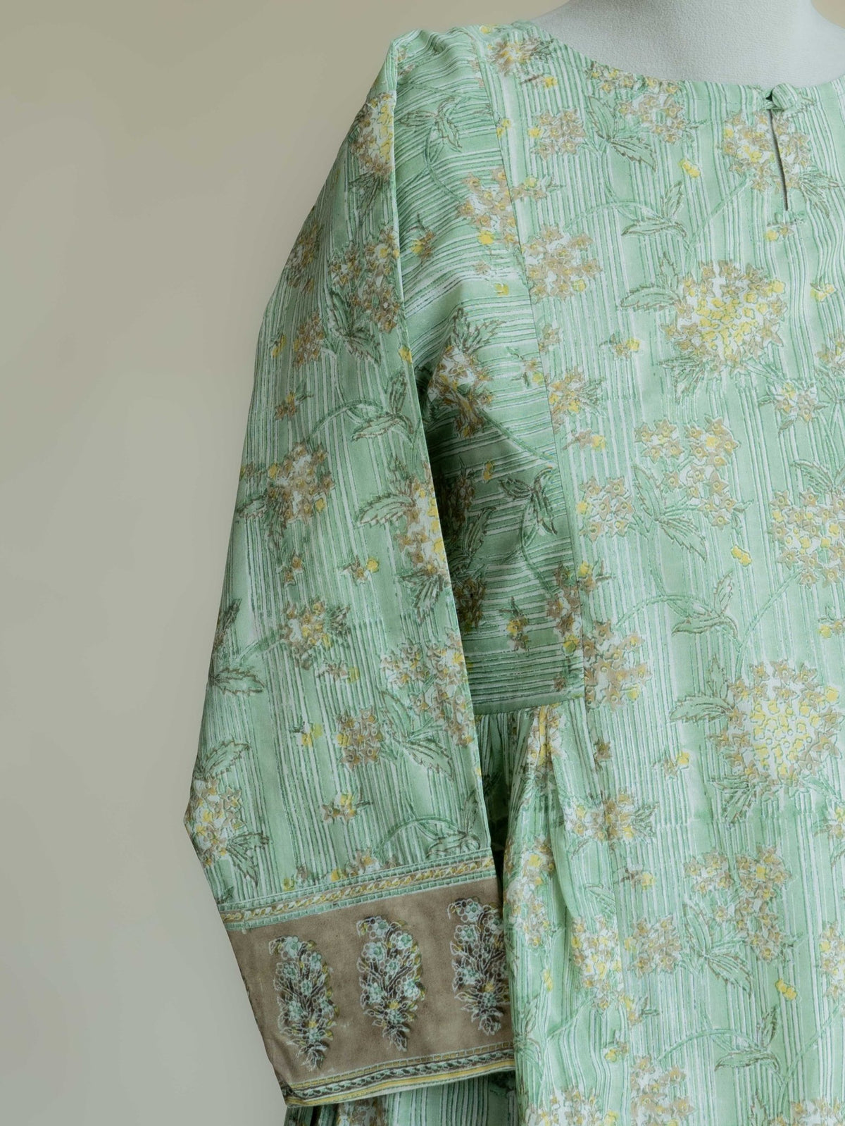 Heera Cotton Block Printed A Line Kurta - AINA