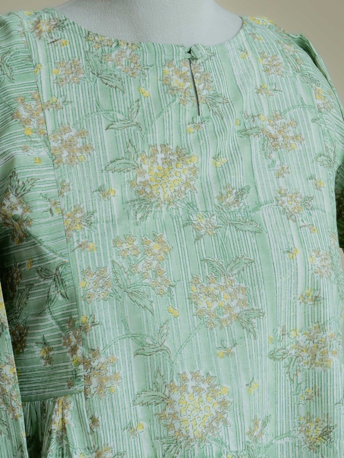 Heera Cotton Block Printed A Line Kurta - AINA