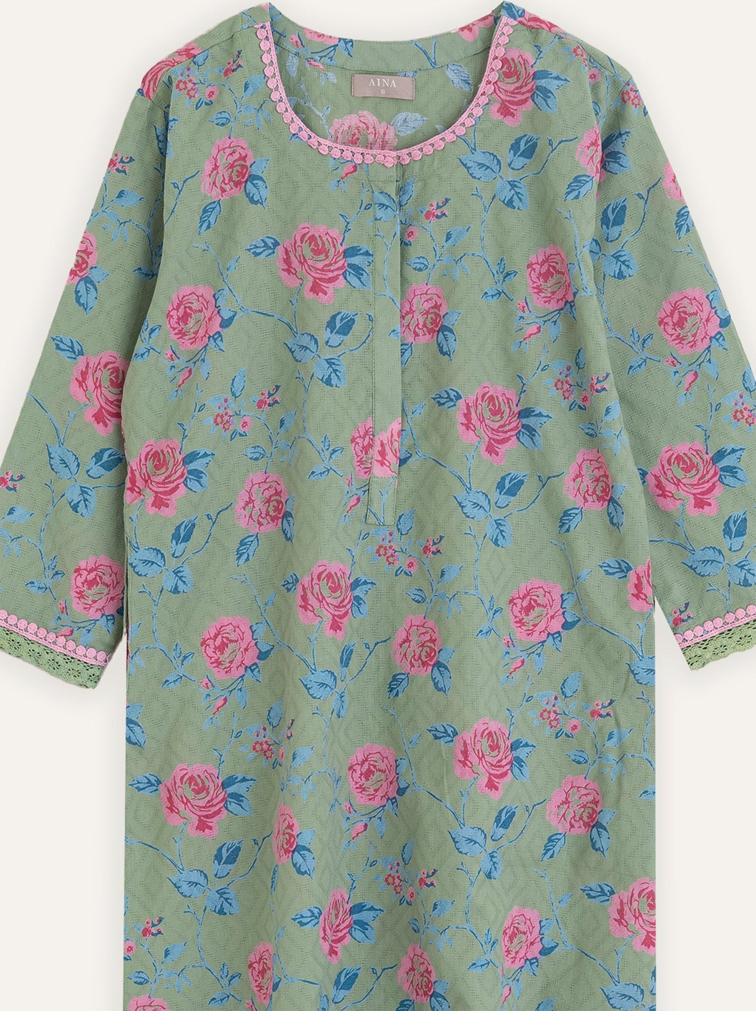 Helen Cotton Printed Straight Kurta - AINA