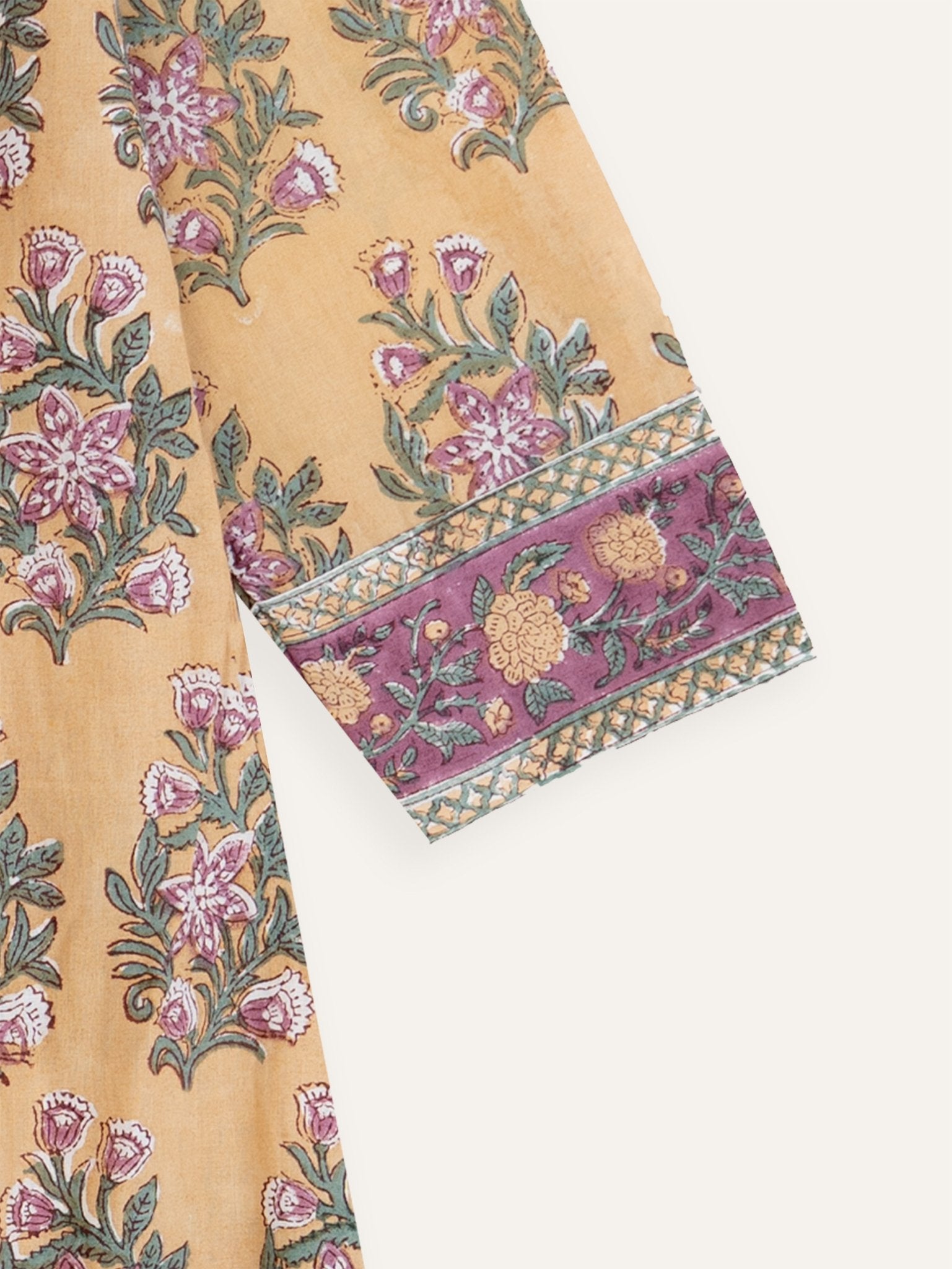 Helga Cotton Block Printed A - Line Kurta - AINA