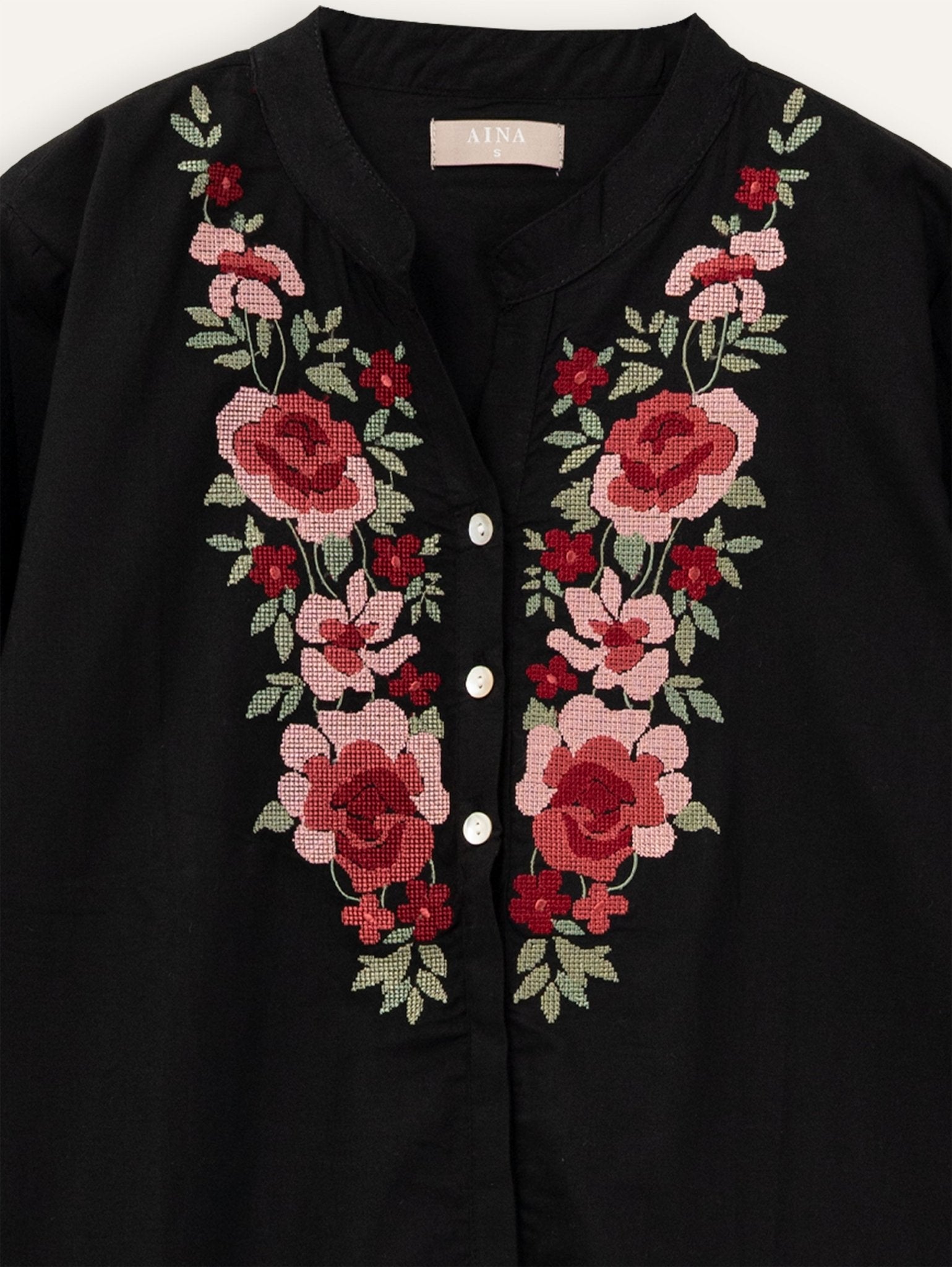 Helma Cotton Embroidered A - Line Kurta - AINA