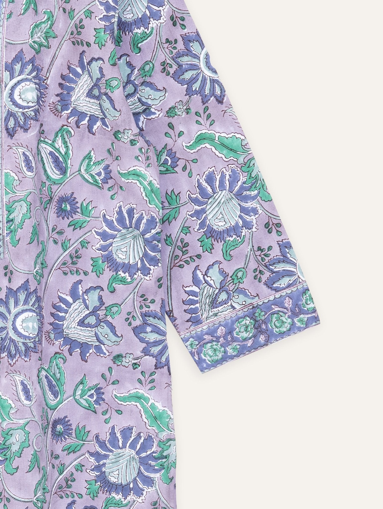 Hetal Cotton Block Printed Straight Kurta - AINA