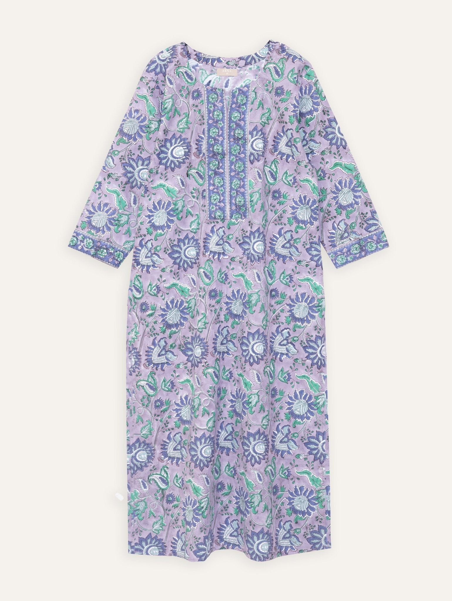Hetal Cotton Block Printed Straight Kurta - AINA