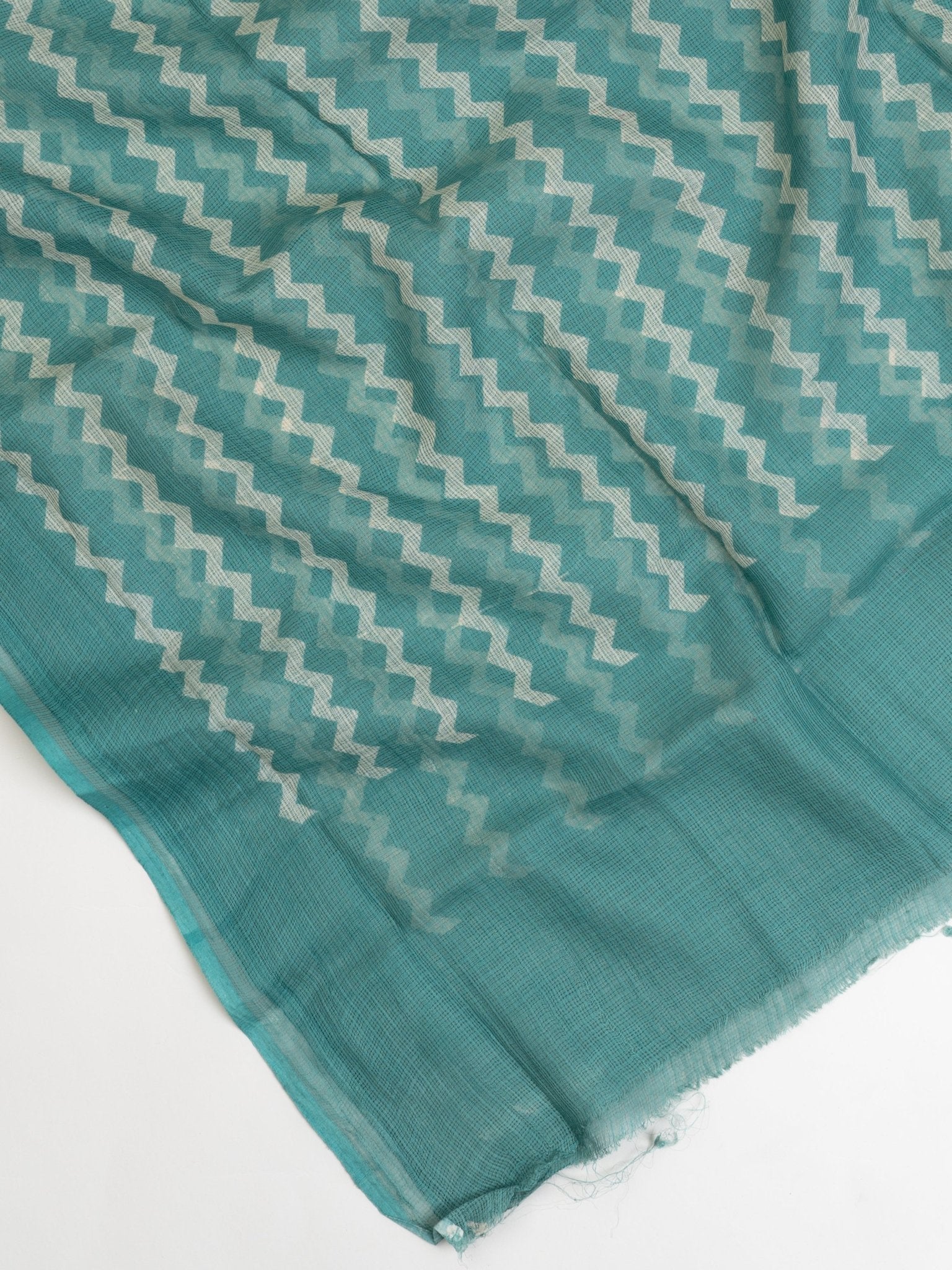 Hima Cotton Block Printed Unstitched Suit Set - 3 Piece - AINA