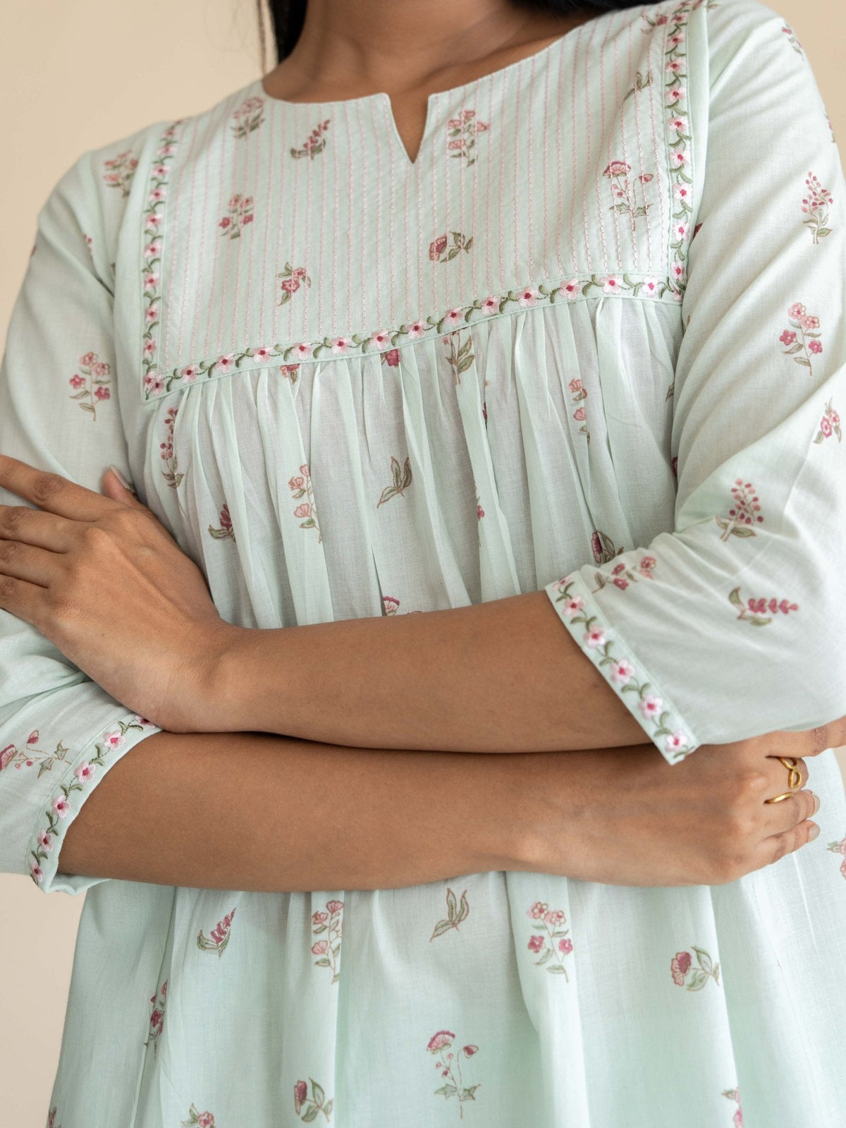 Hridhya Cotton Block Printed 2 Piece Set - AINA