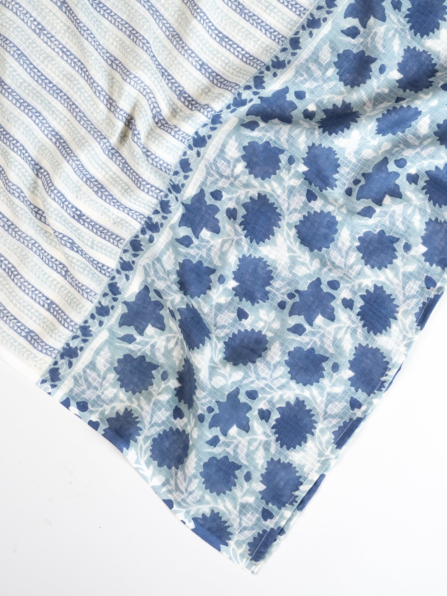 Hridya Kota Doria Block Printed Dupatta - AINA