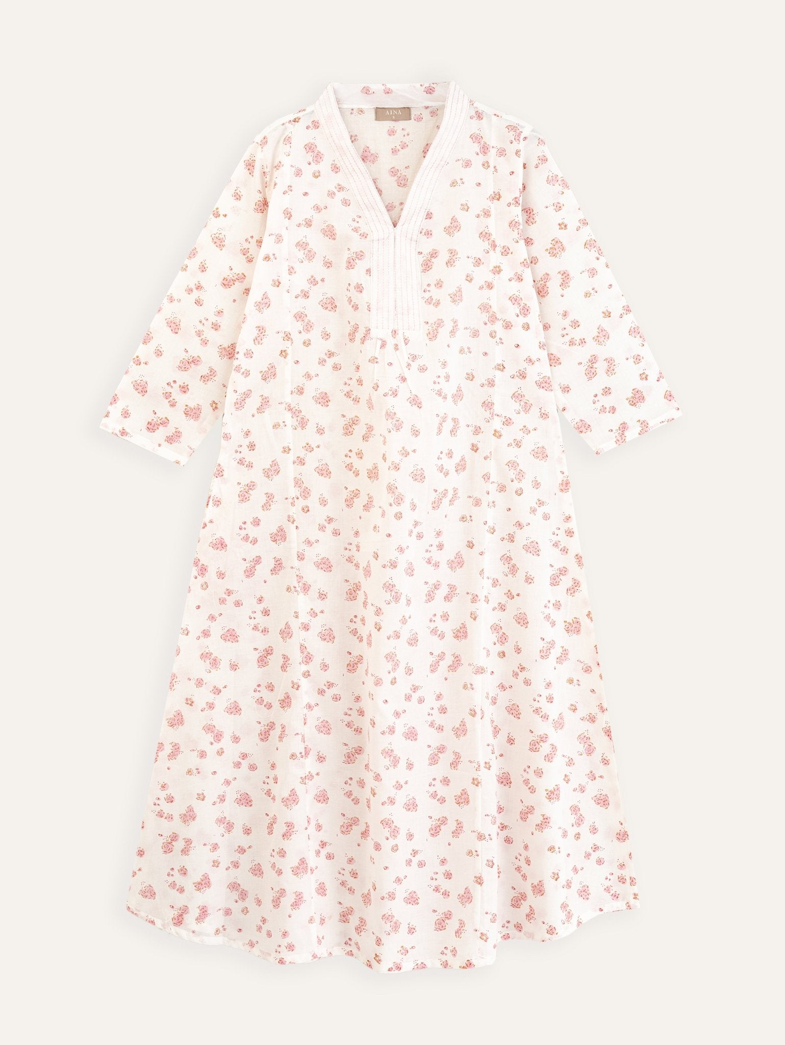 Huda Cotton Block Printed A - Line Kurta - AINA