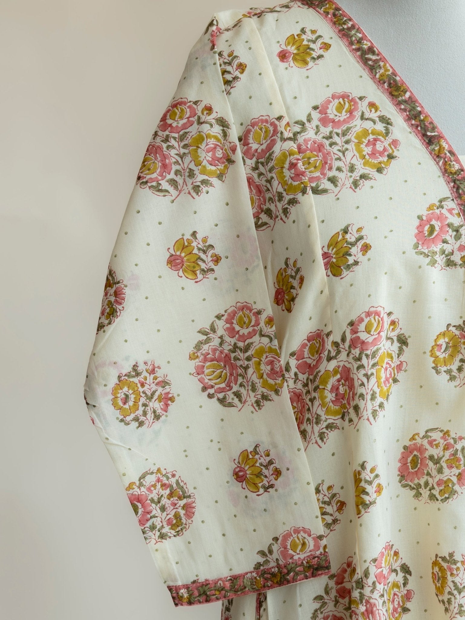 Inaya Cotton Block Printed A - Line Kurta - AINA