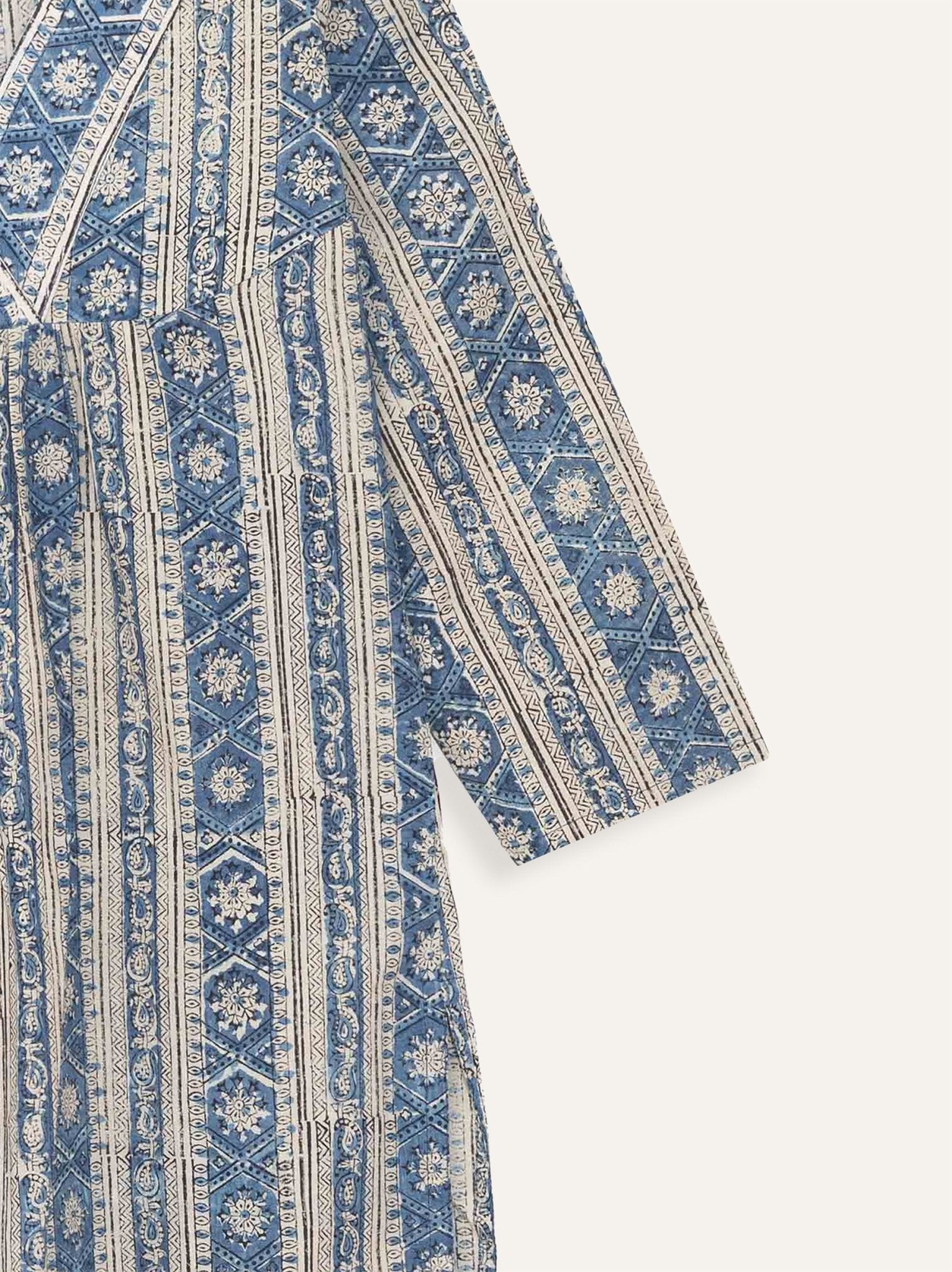Isha Cotton Kalamkari Block Printed Straight Kurta - AINA
