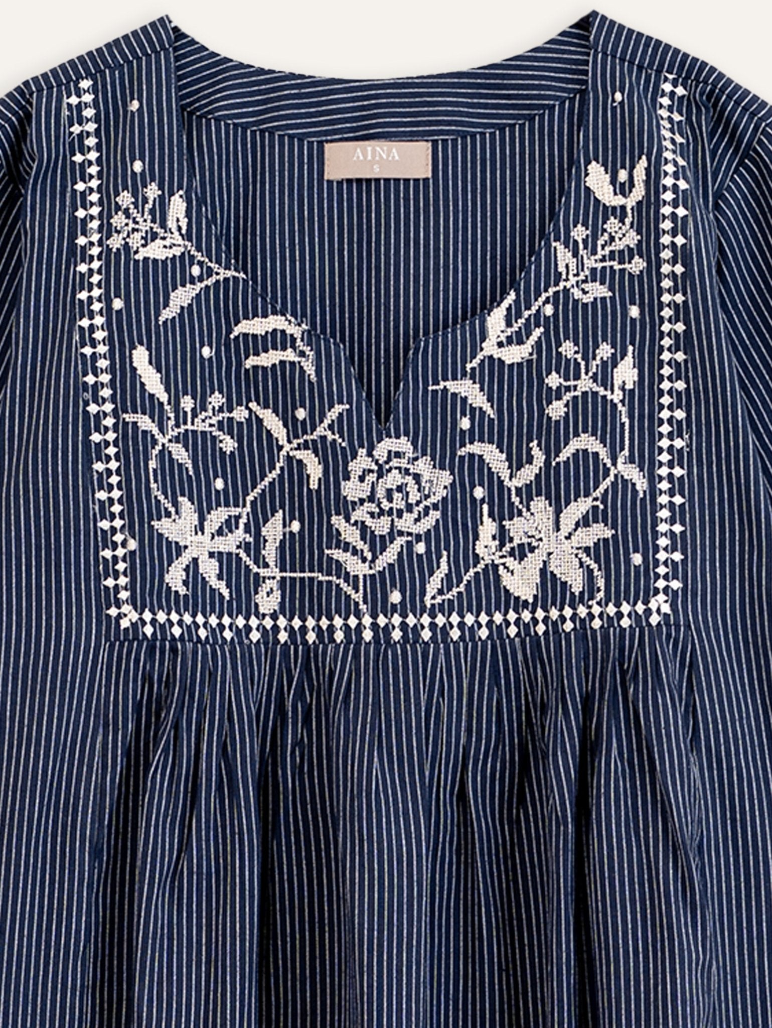 Jana Cotton Handloom Embroidered A - Line Kurta - AINA
