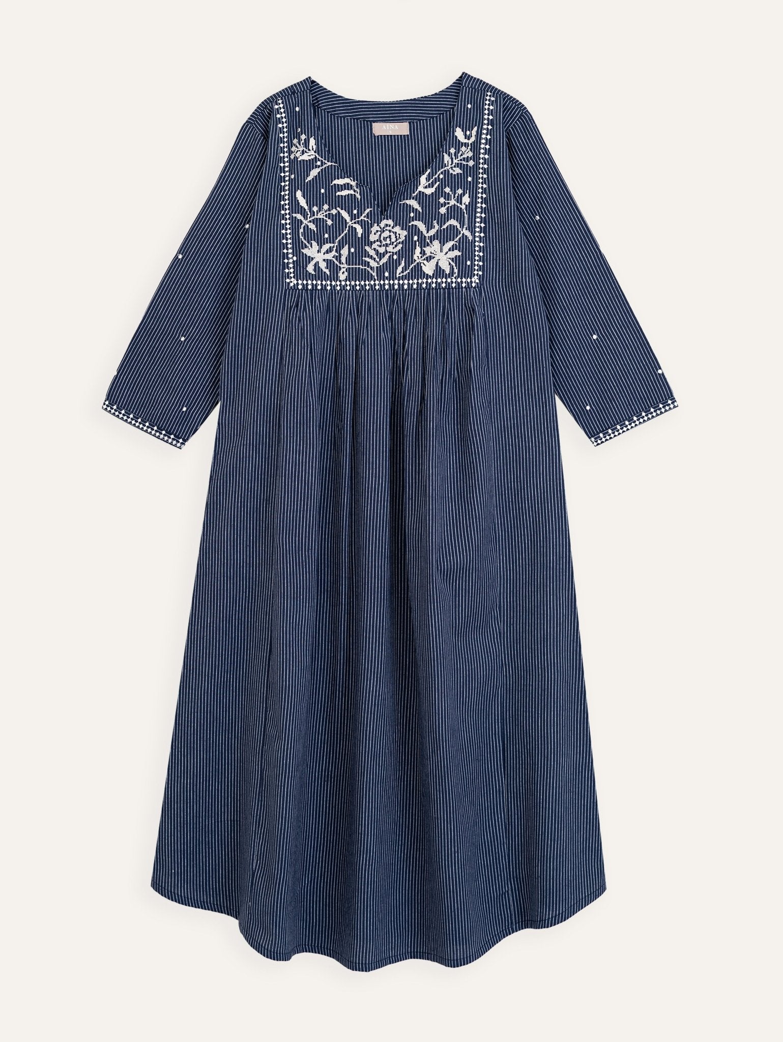 Jana Cotton Handloom Embroidered A - Line Kurta - AINA