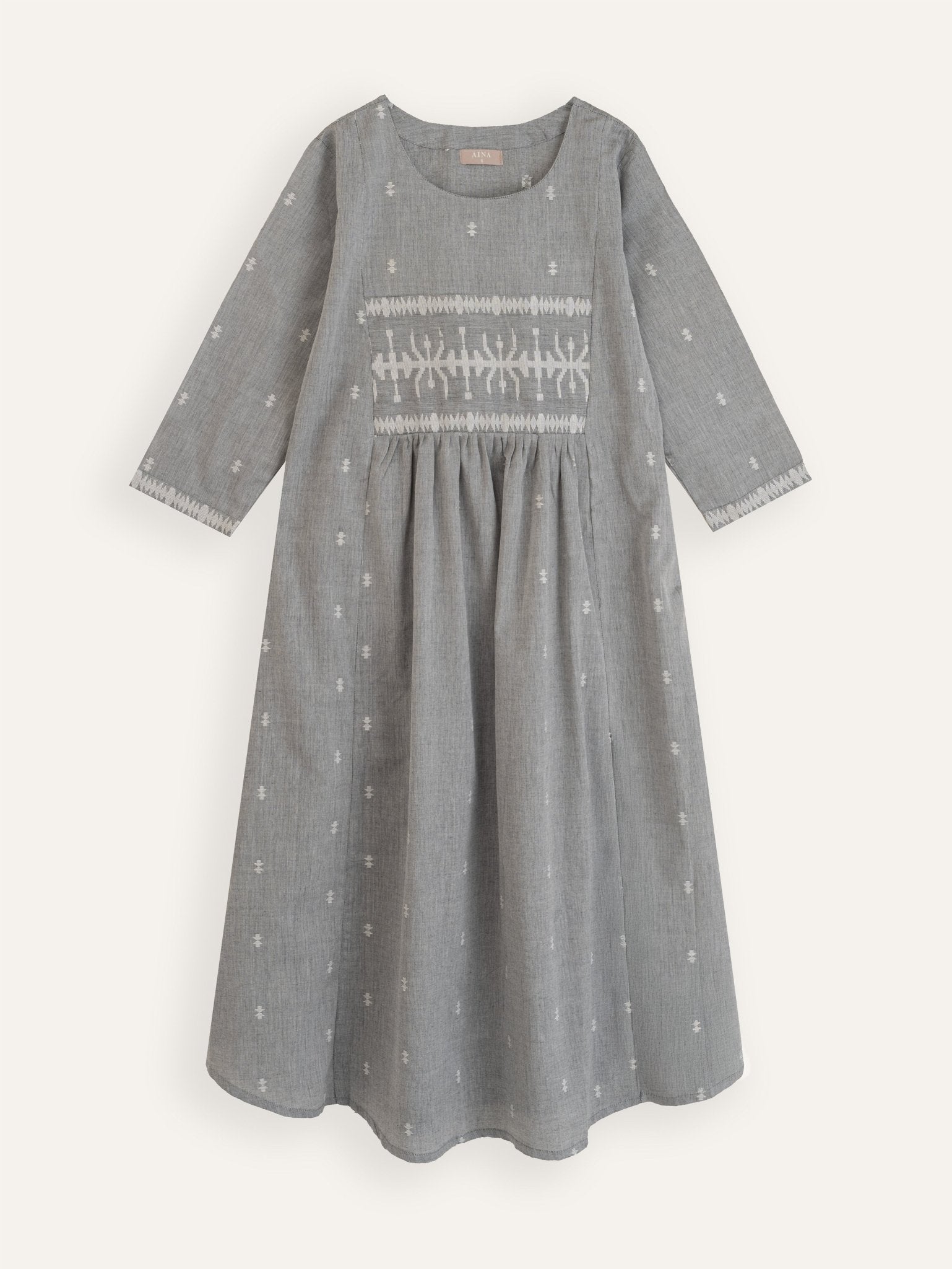 Jane Cotton Jamdani A - Line Kurta - AINA