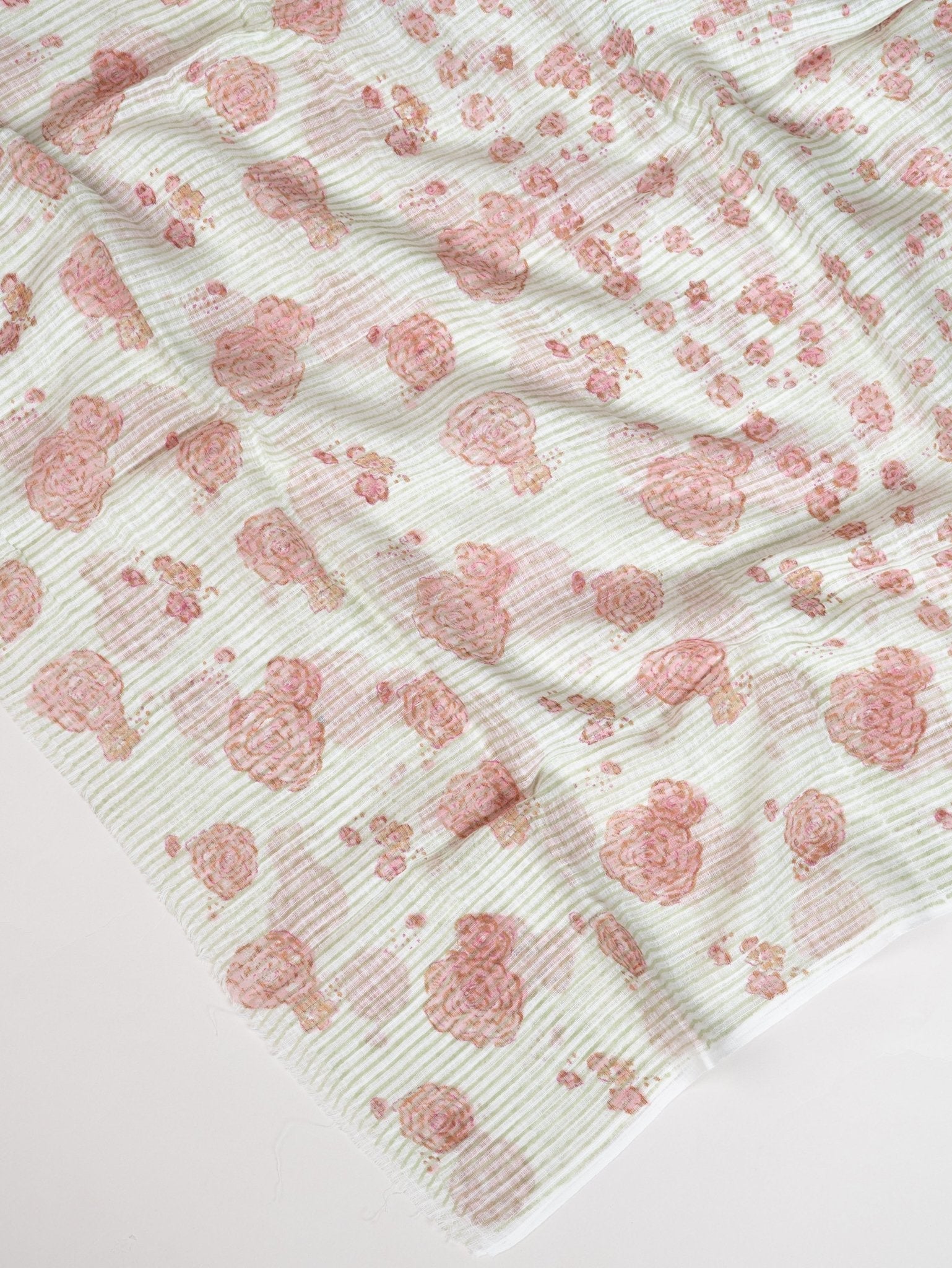 Janvi Cotton Block Printed Unstitched Suit Set - 3 Piece - AINA