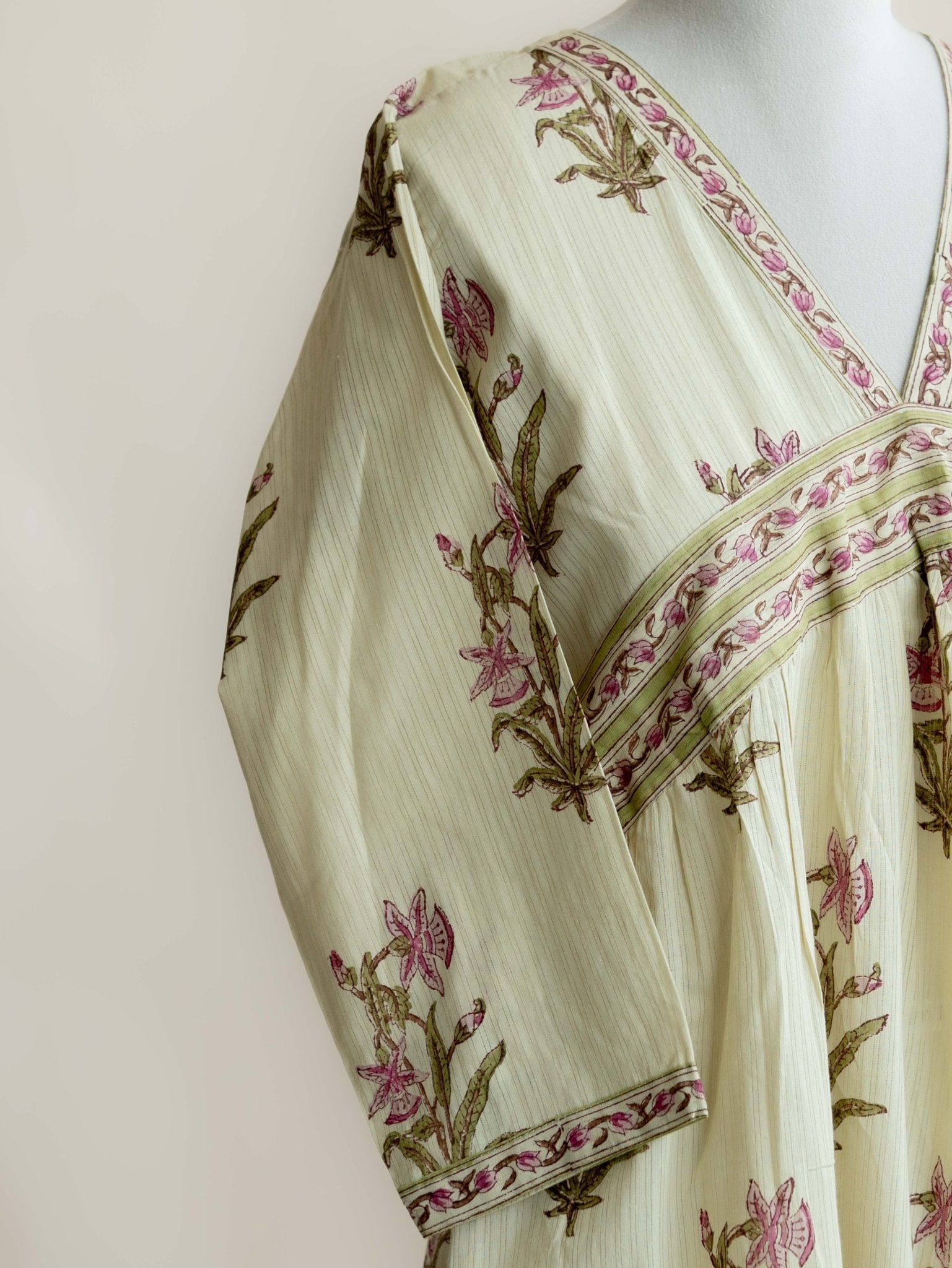 Jesal Cotton Block Printed A - Line Kurta - AINA