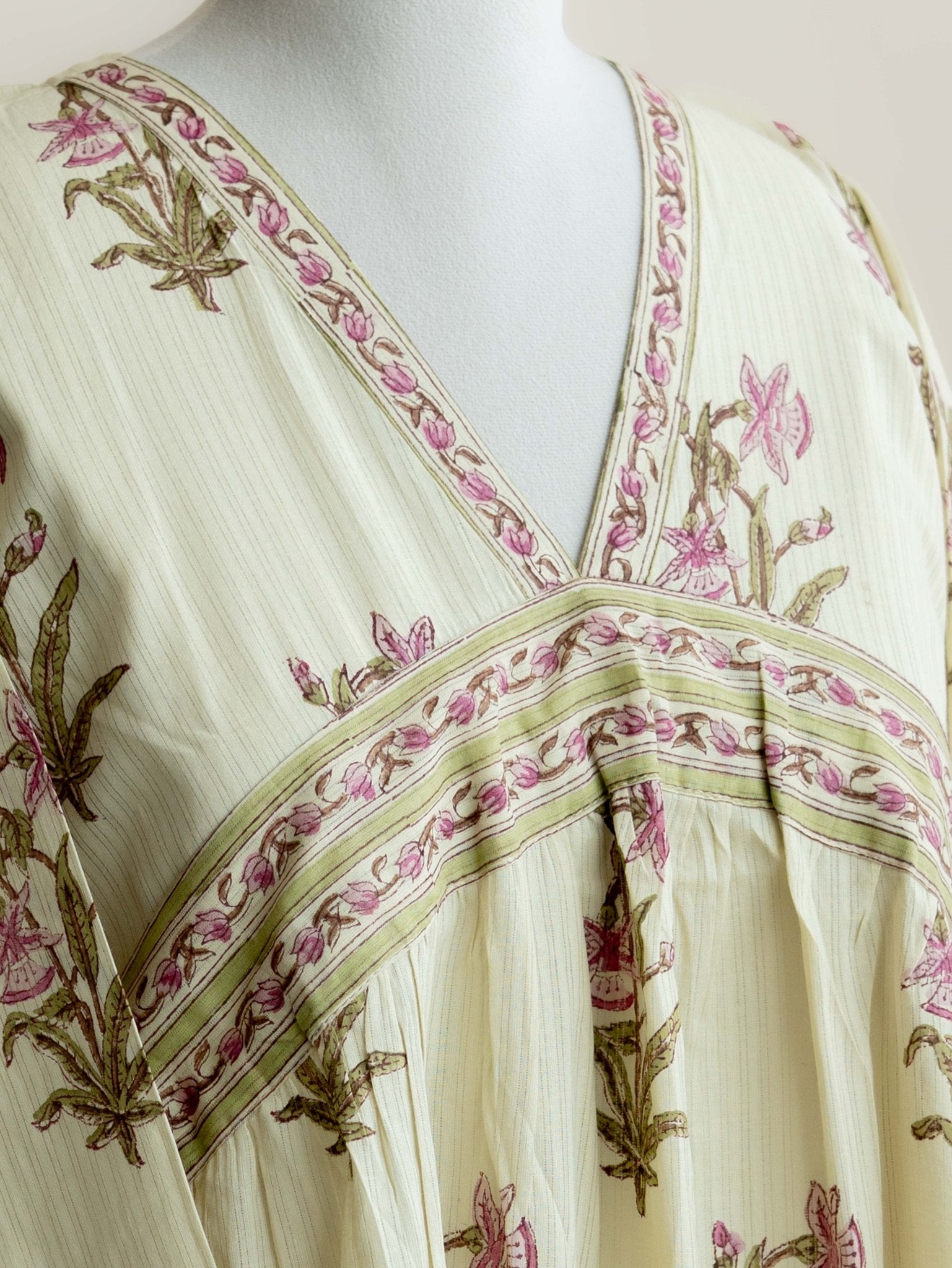 Jesal Cotton Block Printed A - Line Kurta - AINA