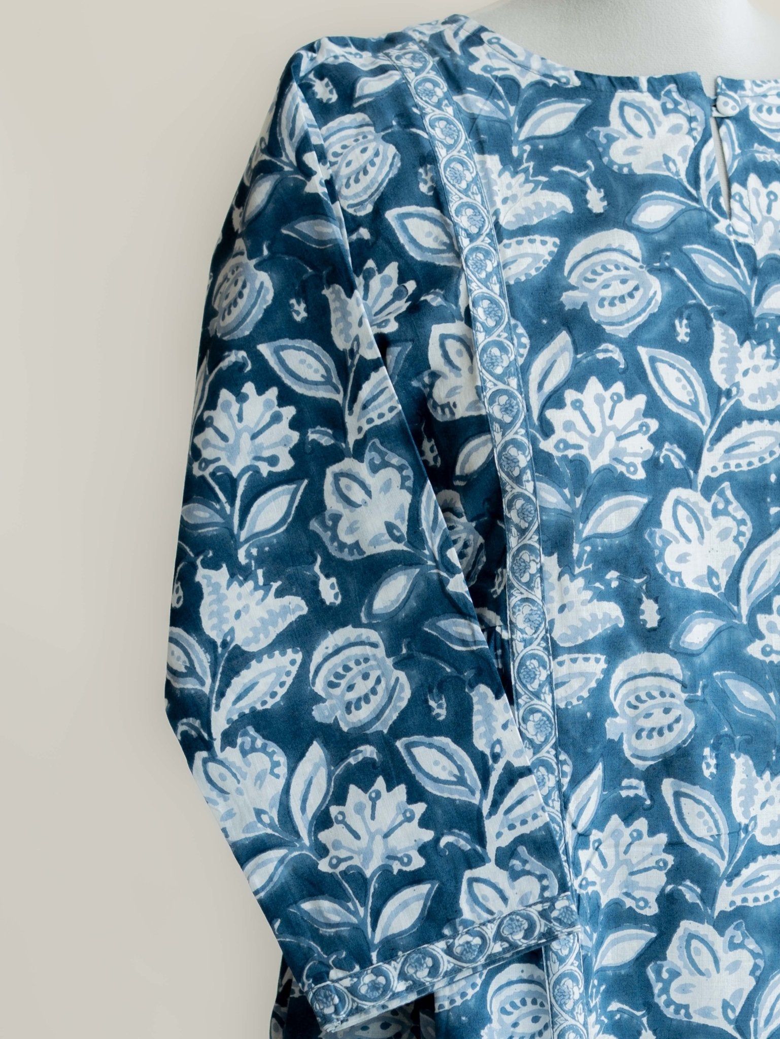 Jhansi Cotton Block Printed A - Line Kurta - AINA