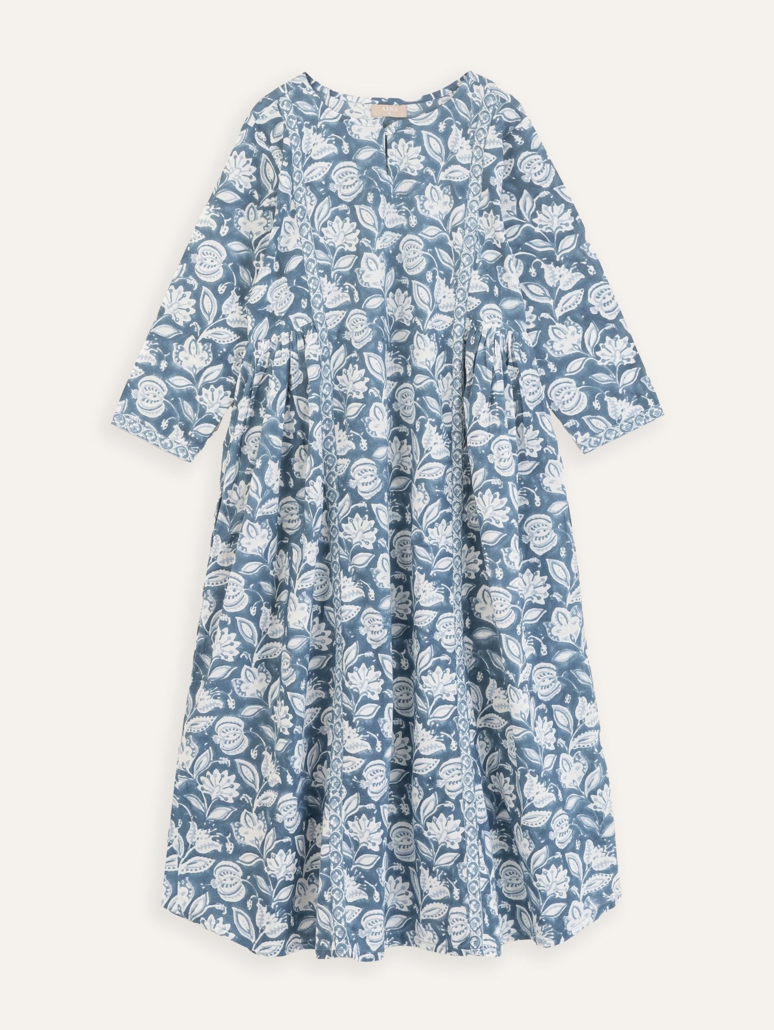 Jhansi Cotton Block Printed A - Line Kurta - AINA
