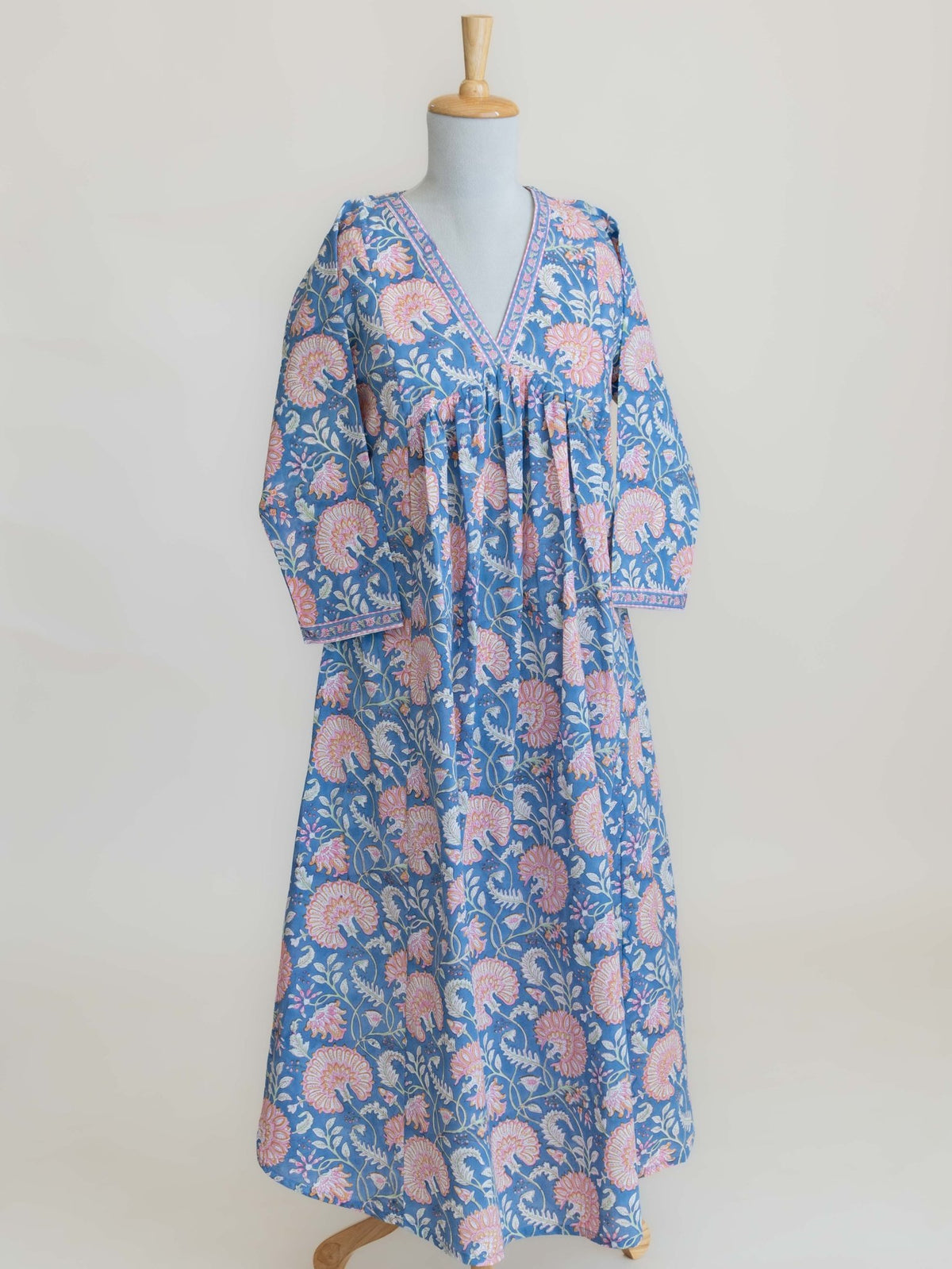 Jivisha Cotton Block Printed A-Line Suit Set - AINA