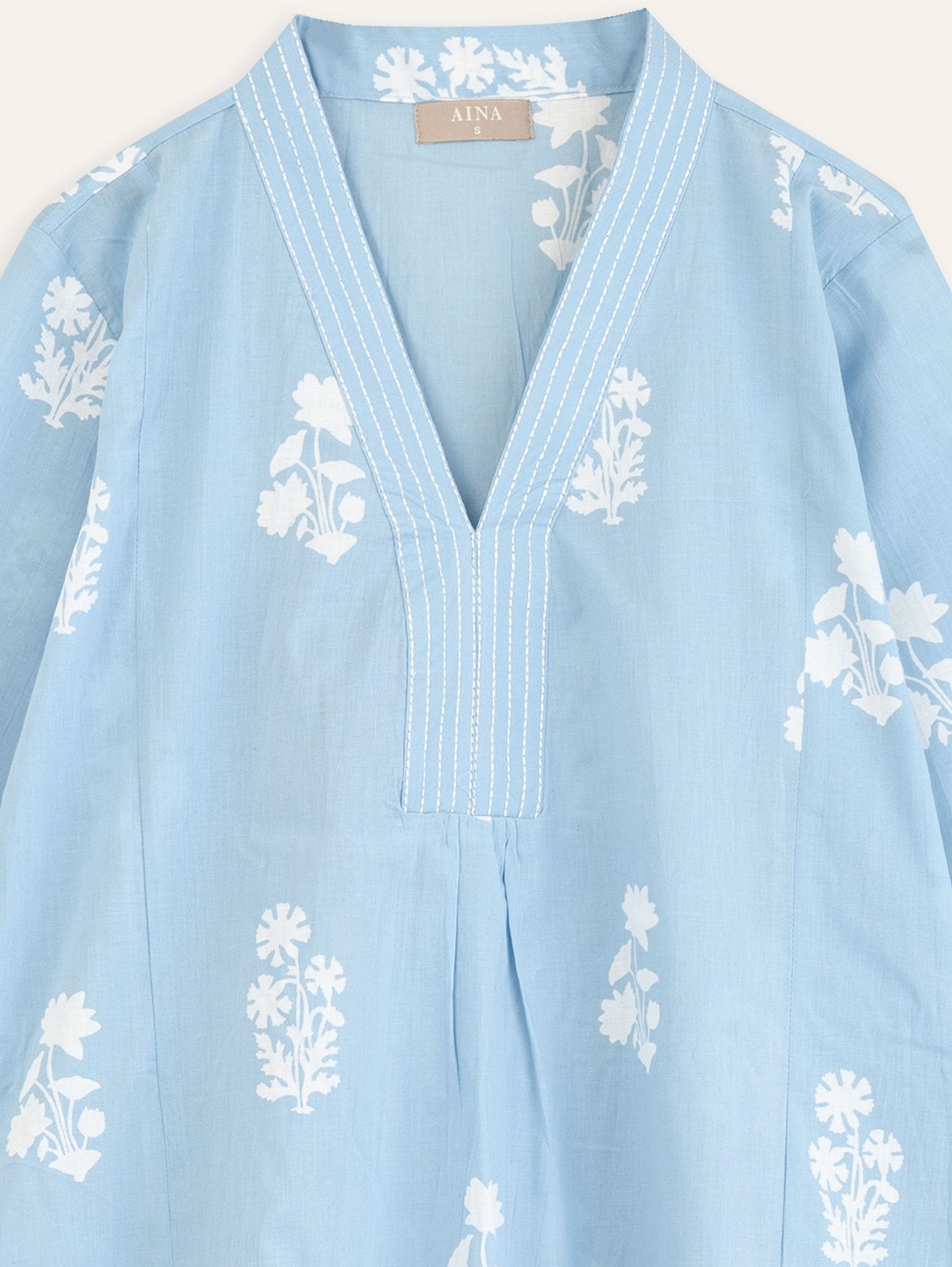 Jiya Cotton Block Printed A Line Kurta - AINA
