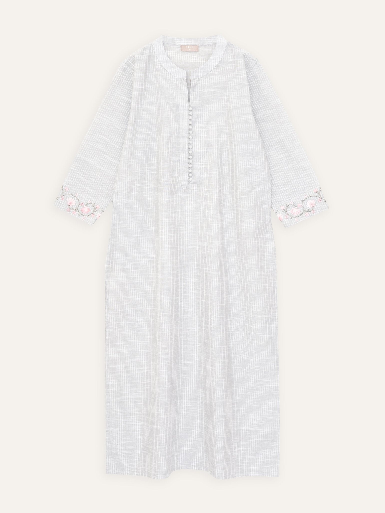 Julie Cotton Handloom Embroidered Straight Kurta - AINA
