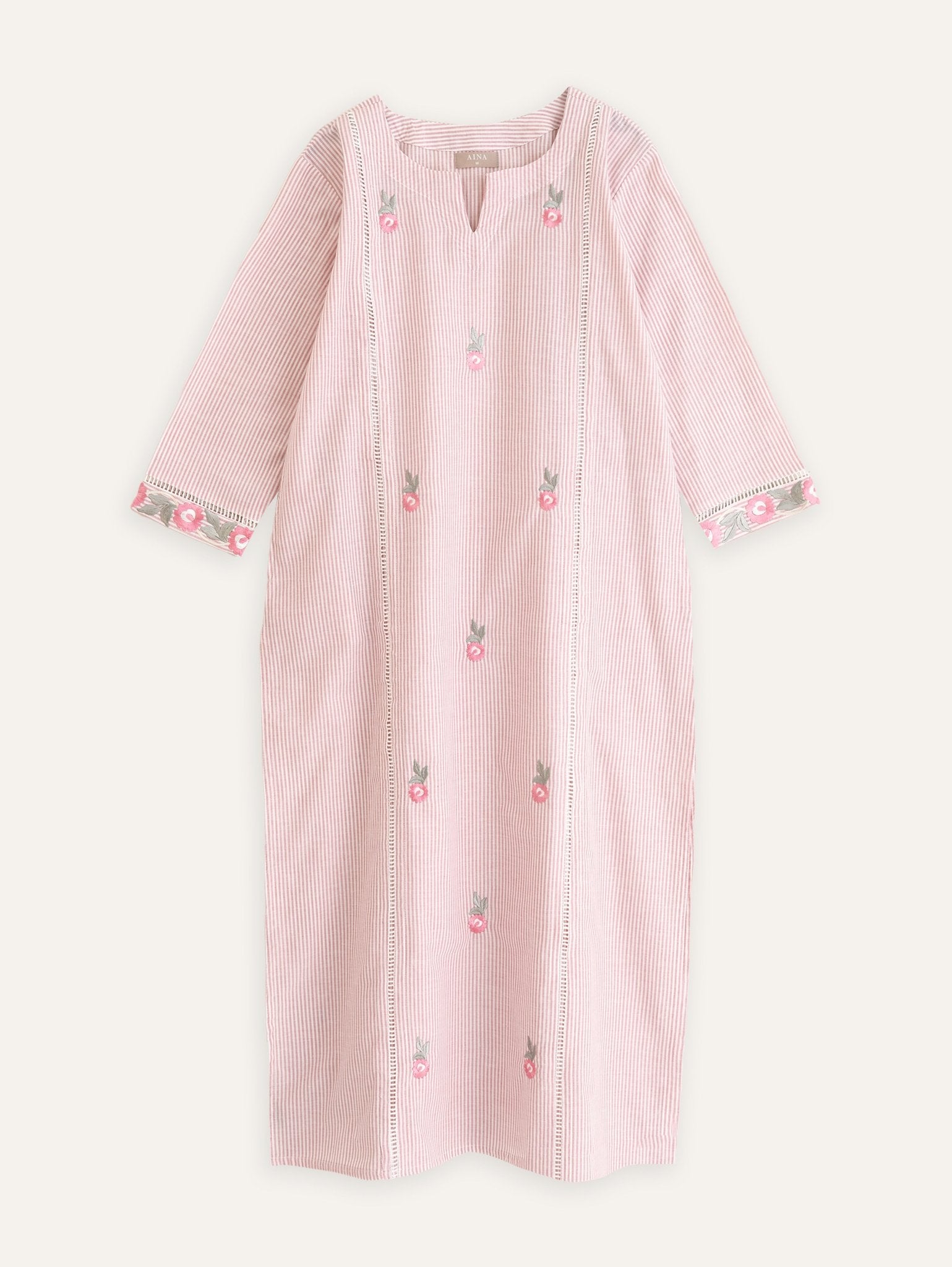 Kahani Cotton Embroidered Straight Kurta - AINA