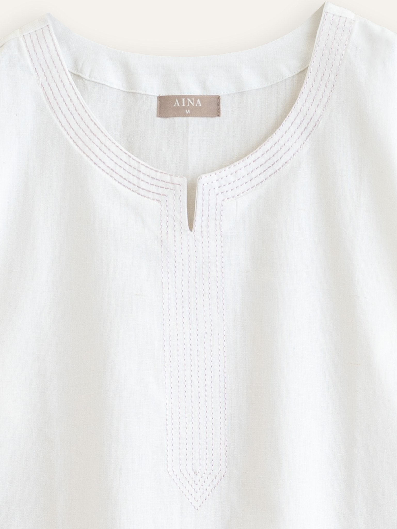 Kainat Cotton Flax Embroidered Straight Kurta - AINA