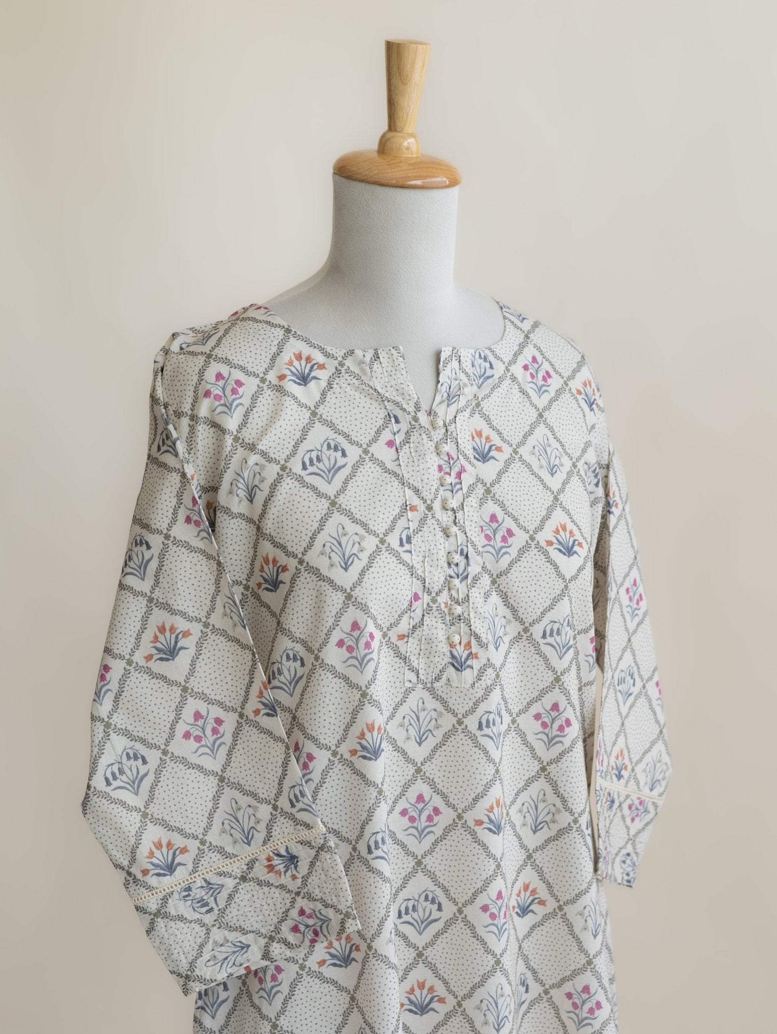 Kajol Cotton Digital Print A - Line Kurta - AINA